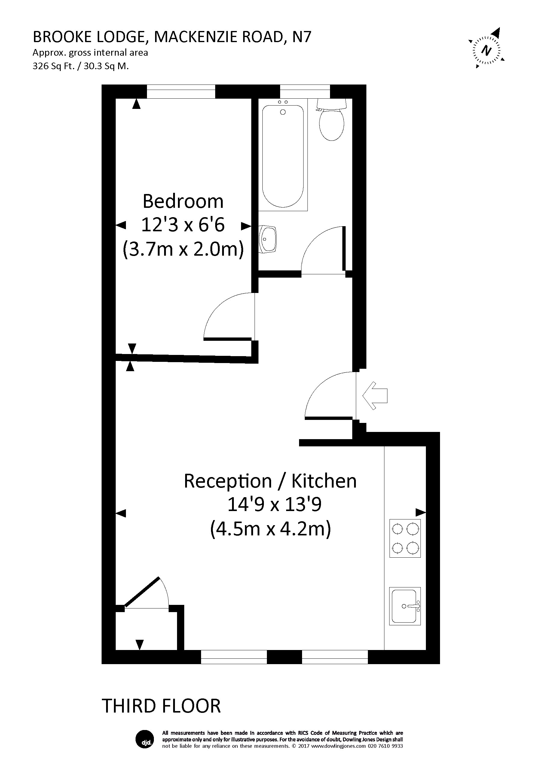 1 Bedrooms Flat to rent in Mackenzie Road, London N7