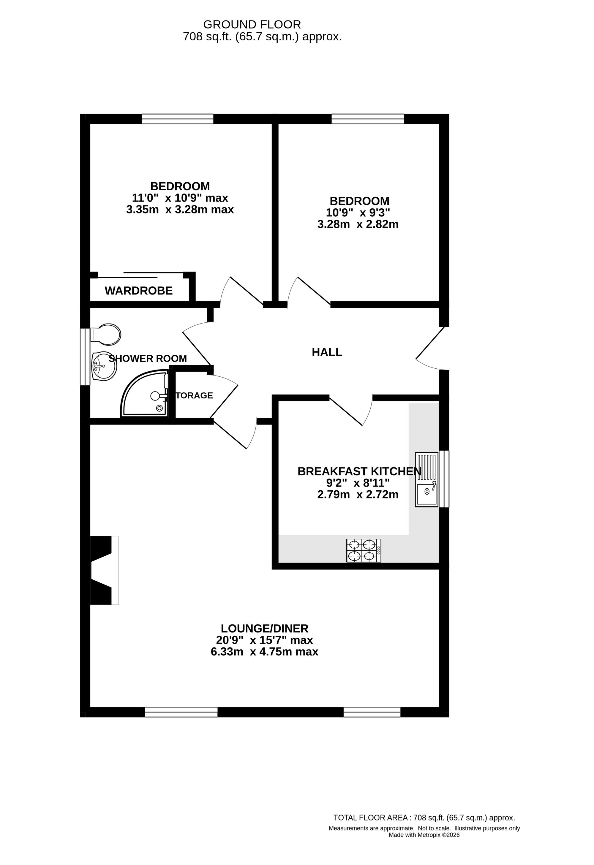 66 Ravenscroft, Crewe floorplan
