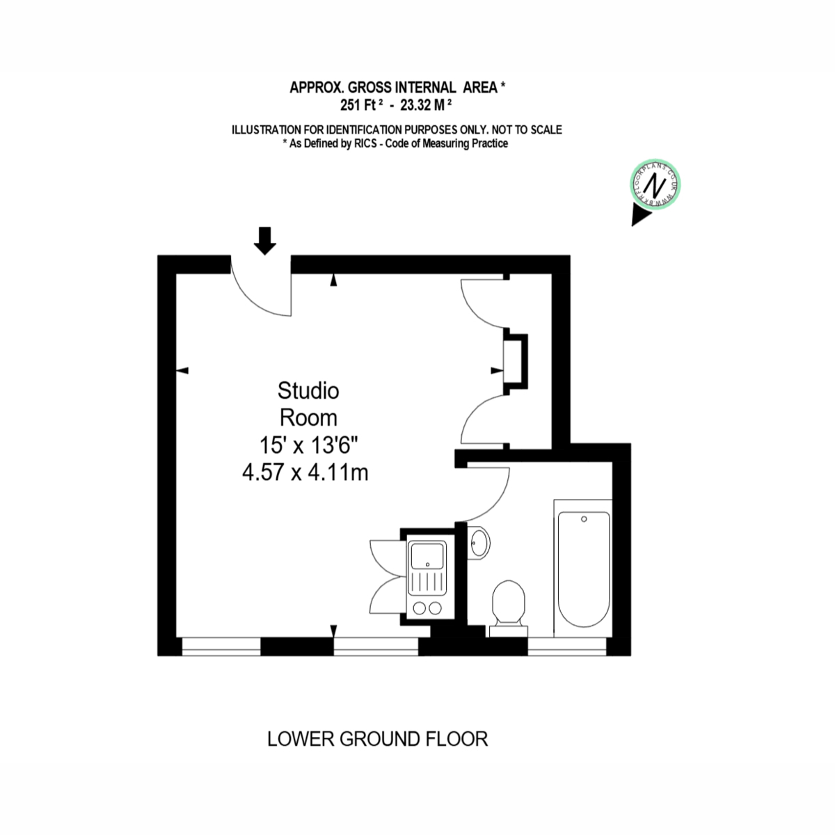Flat Flat 2, 145, Fulham Road, London floorplan