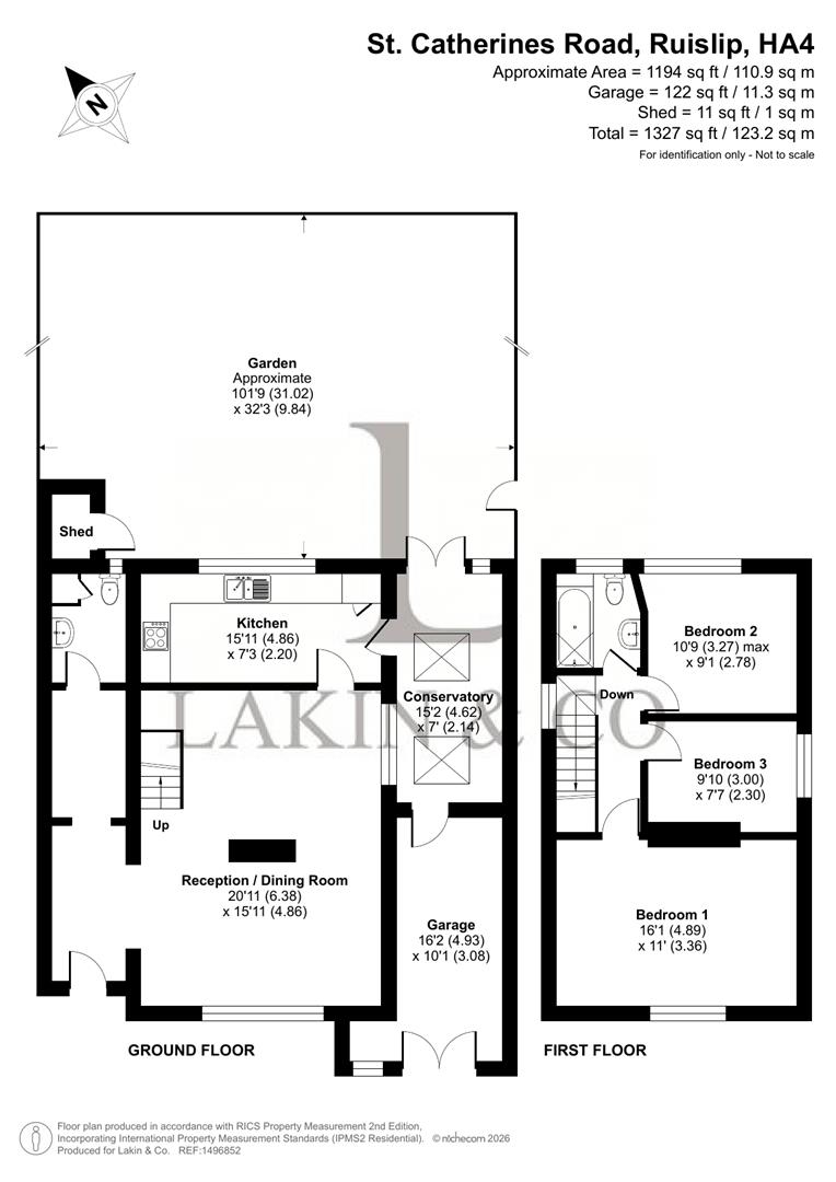 16, St Catherines Road, Ruislip floorplan