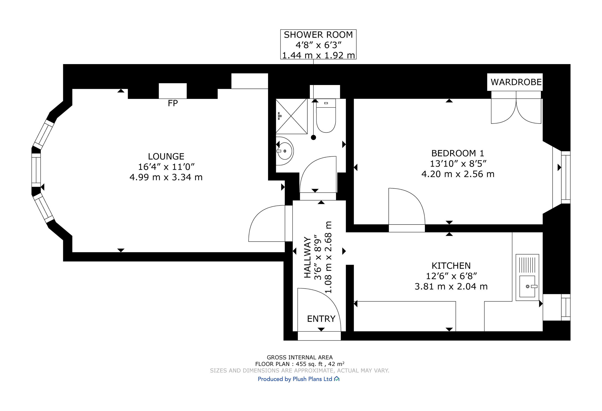 Flat F, Glasgow floorplan
