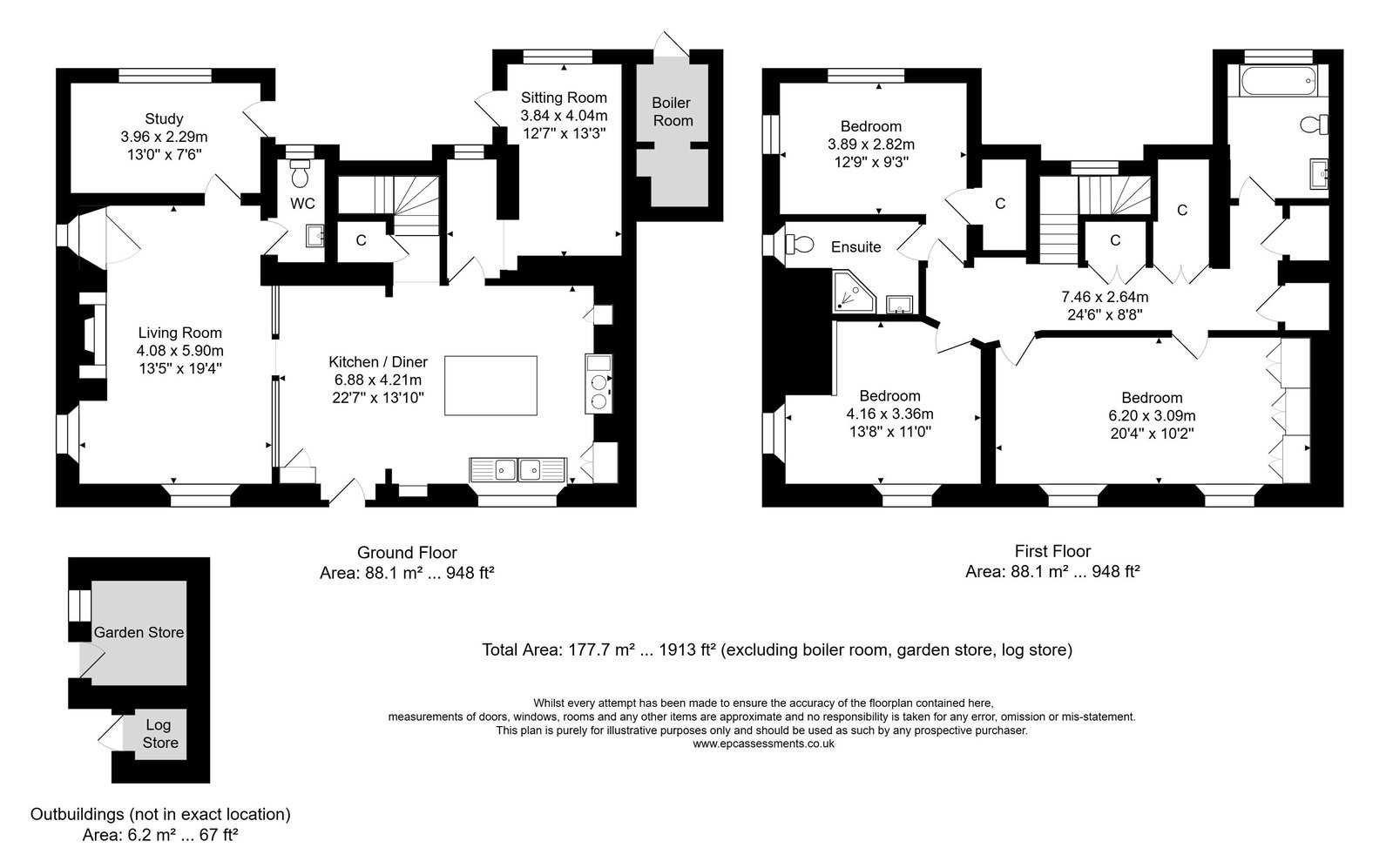 Yeomans Cottage, Bath floorplan