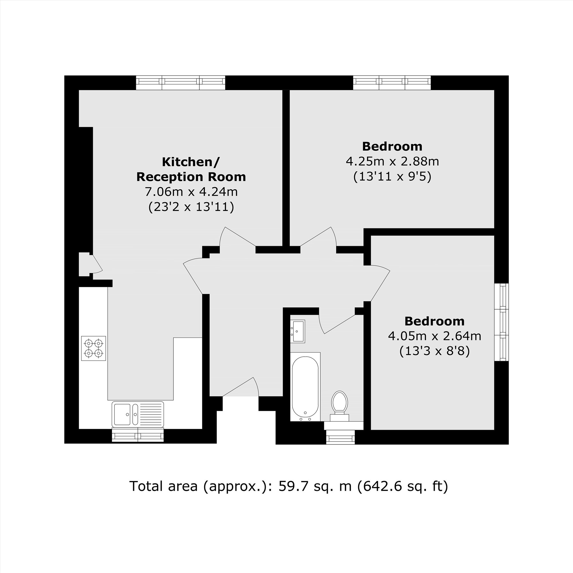 Flat 89, Queensbridge Court, Queensbridge Road, London floorplan