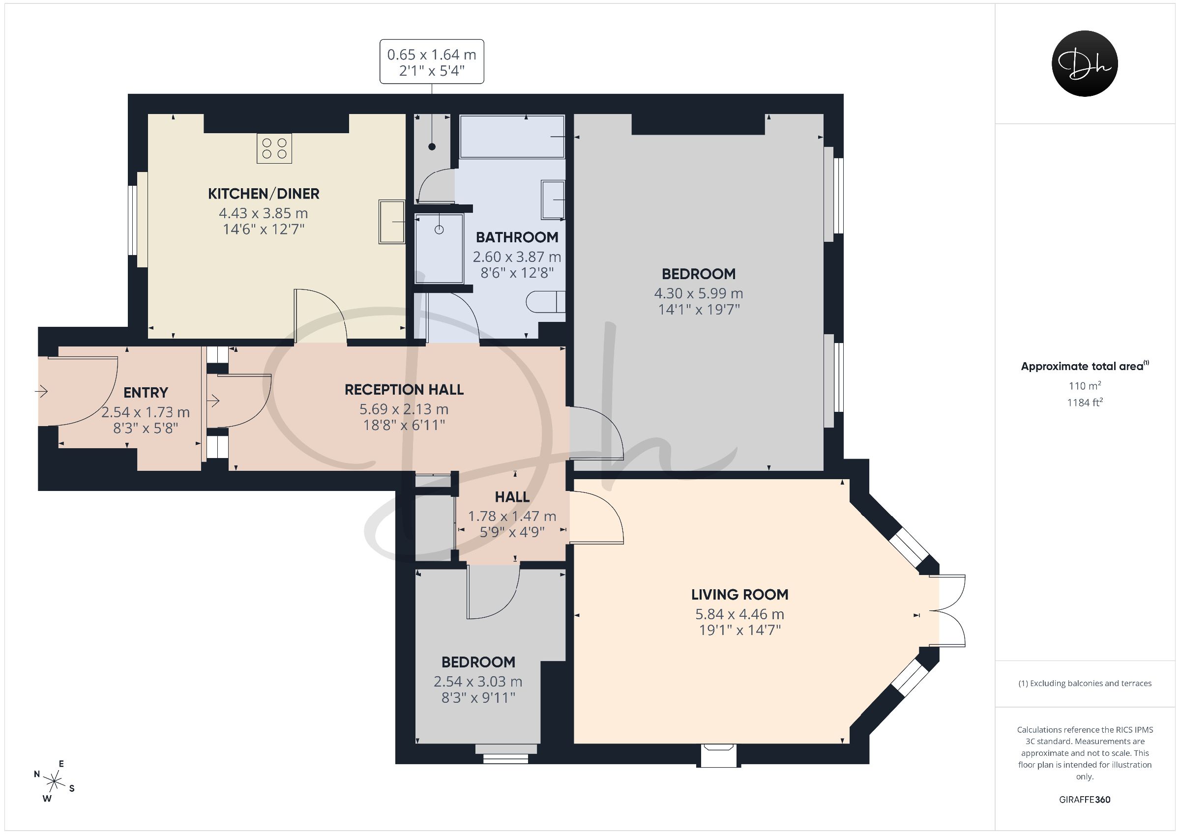 Flat 1, Sydenham, Torquay floorplan