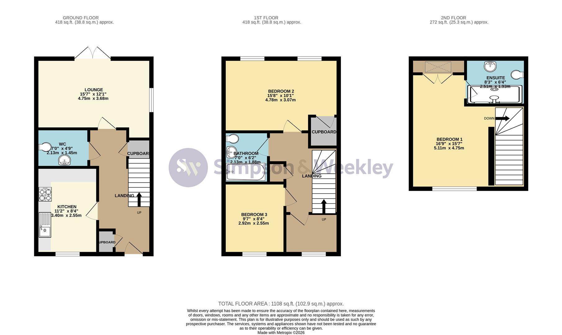50, Fitzhugh Rise, Wellingborough floorplan