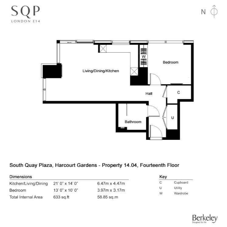 South Quay Plaza, Canary Wharf, E14, London floorplan