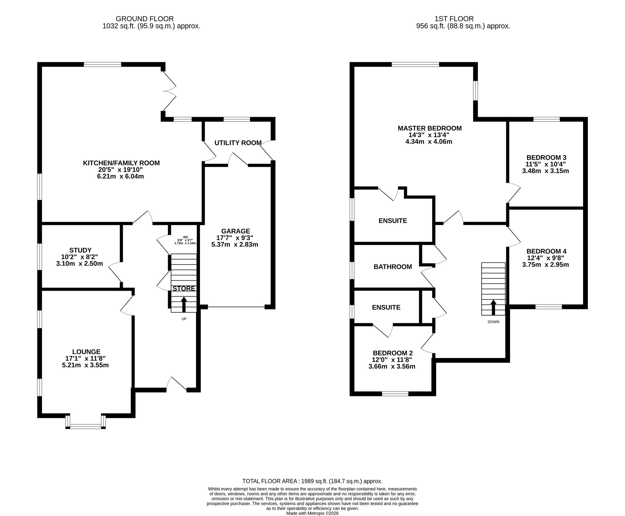 84 Main Road, Nantwich floorplan