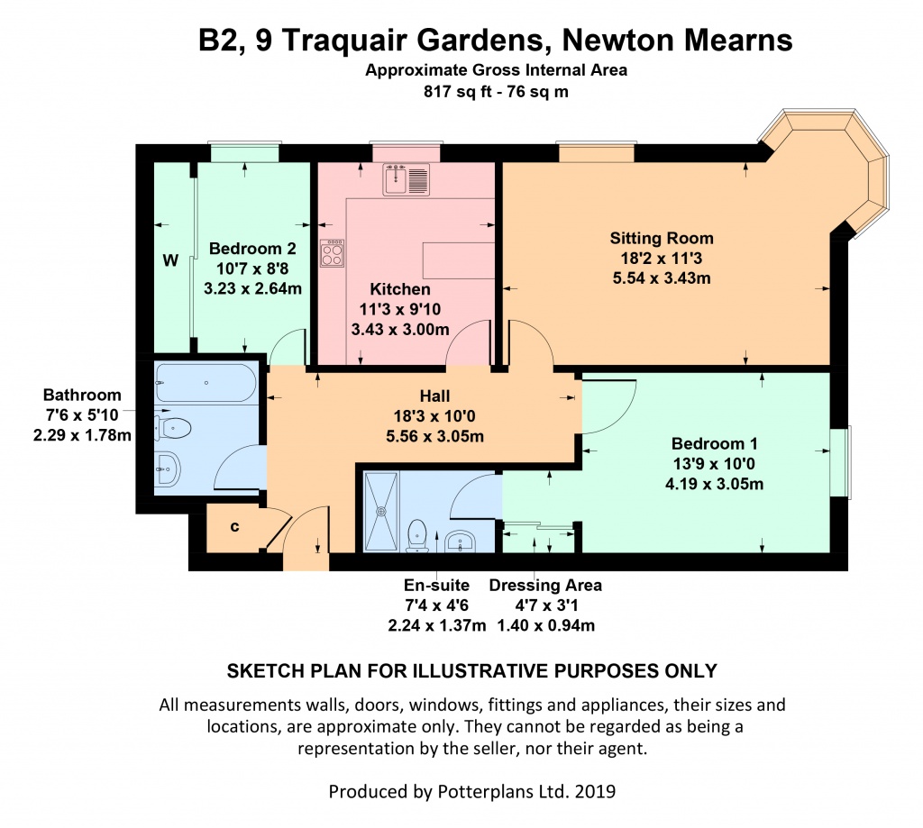 2 Bedrooms Flat for sale in 9 Traquair Gardens, Newton Mearns G77