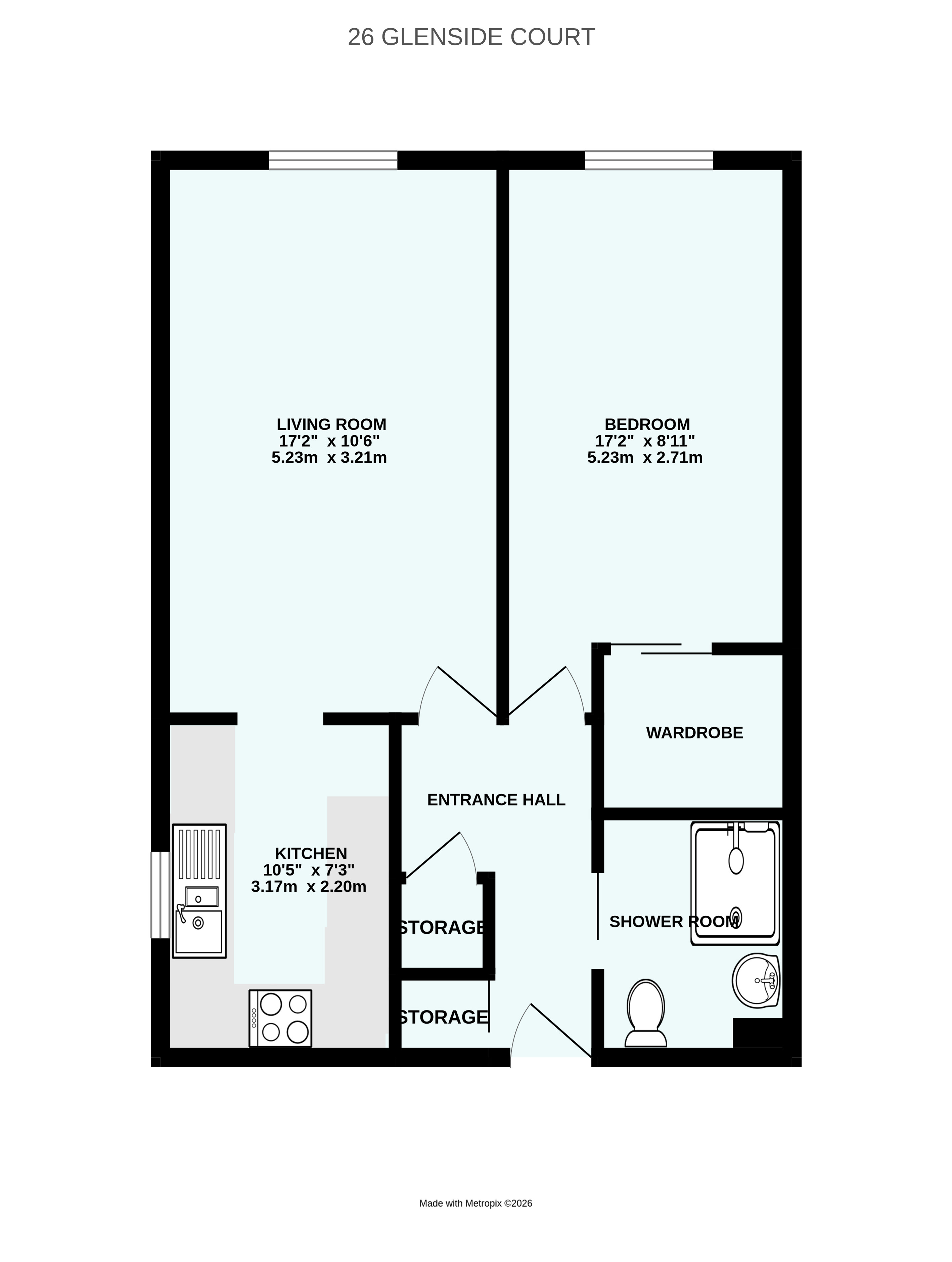 Flat 26, Glenside Court,, Higher Erith Road, Devon floorplan