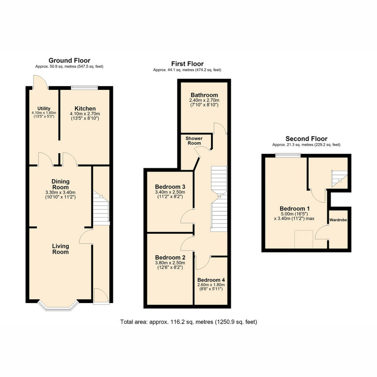 45, Ryll Grove, Exmouth floorplan