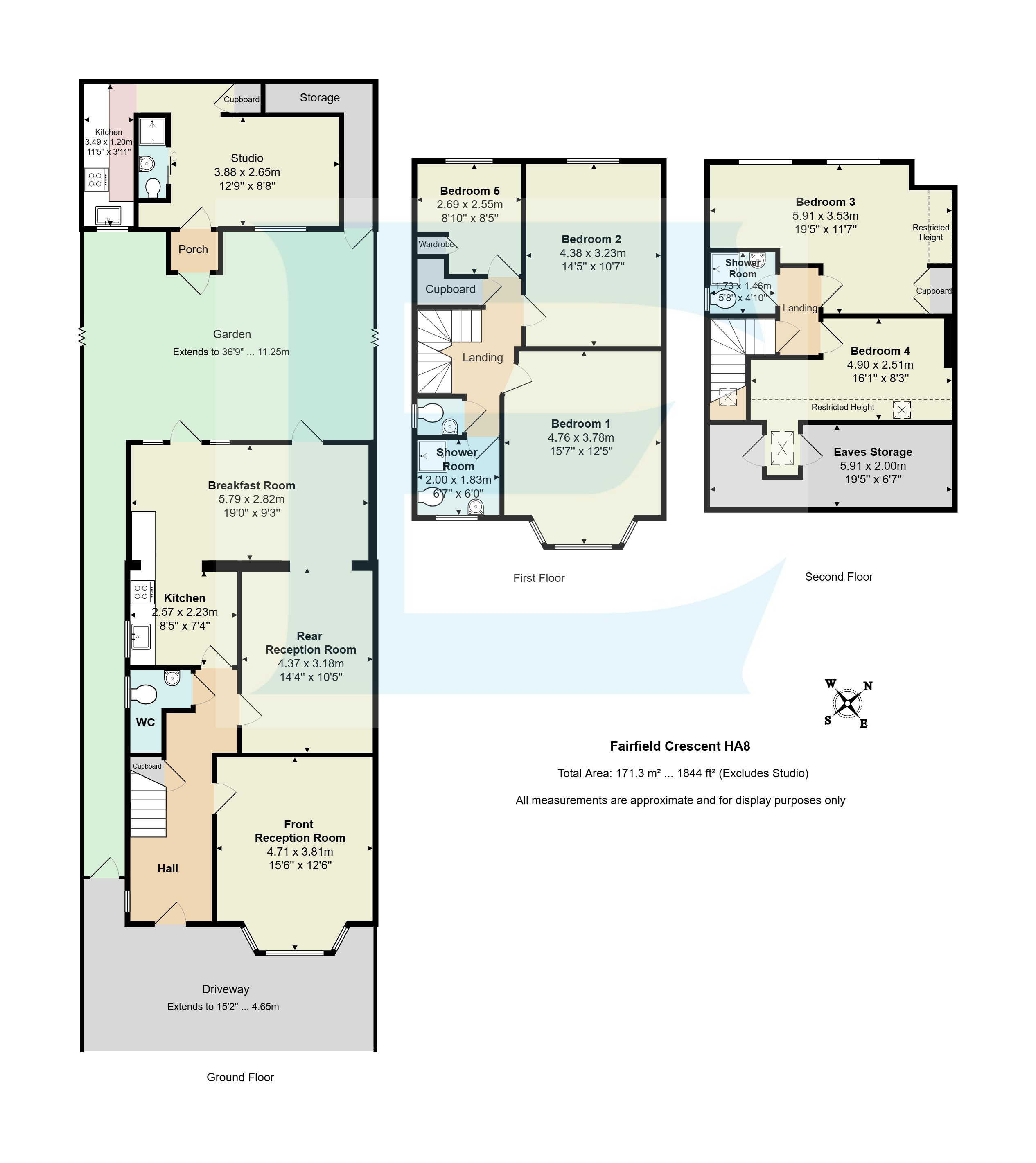 123, Fairfield Crescent, Middlesex floorplan