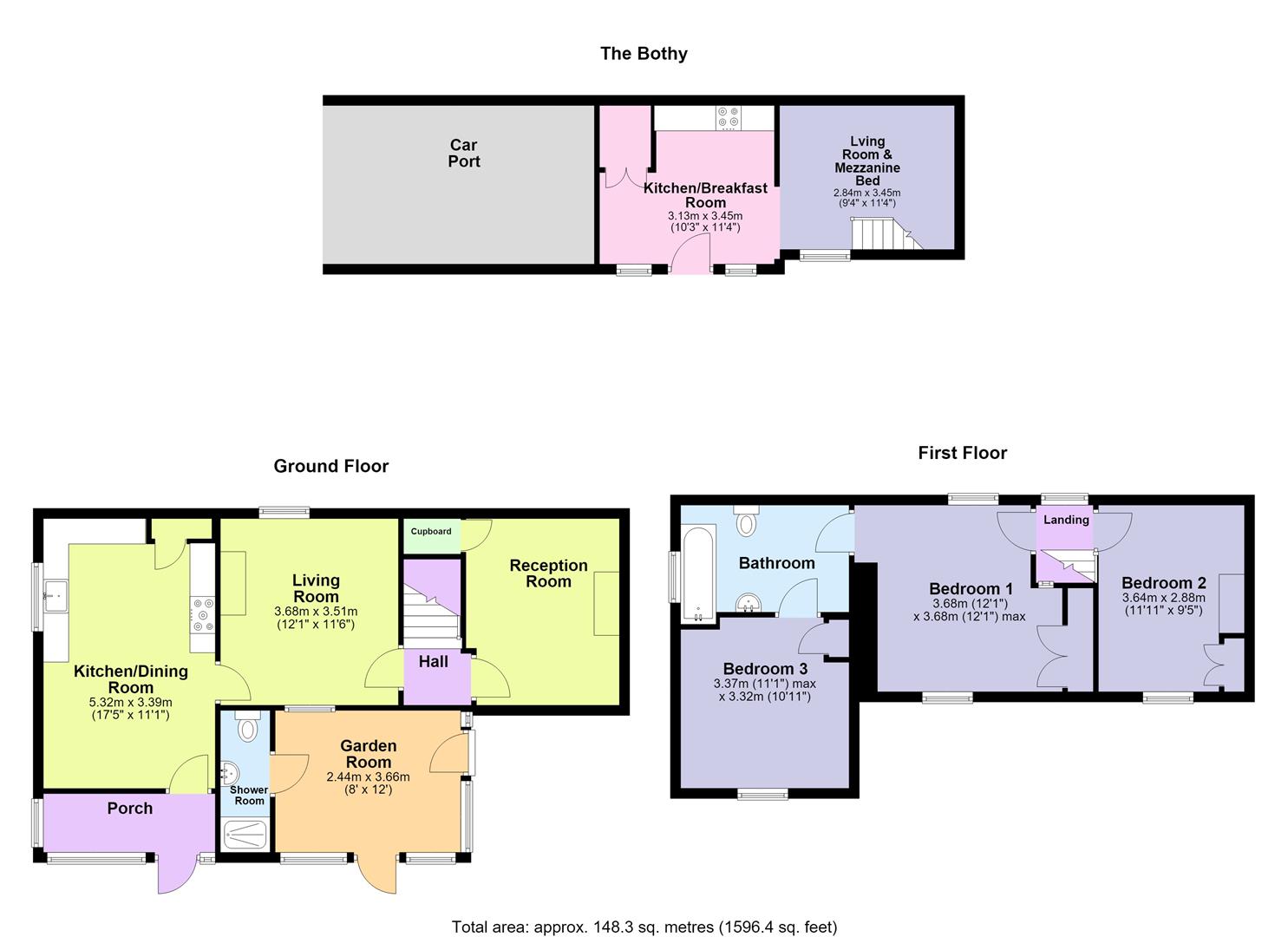 Pendre & The Bothy, Glascwm, Llandrindod Wells floorplan