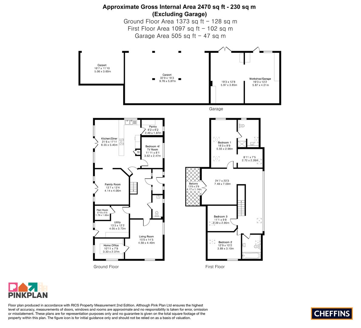 14A, Fen End, Over floorplan