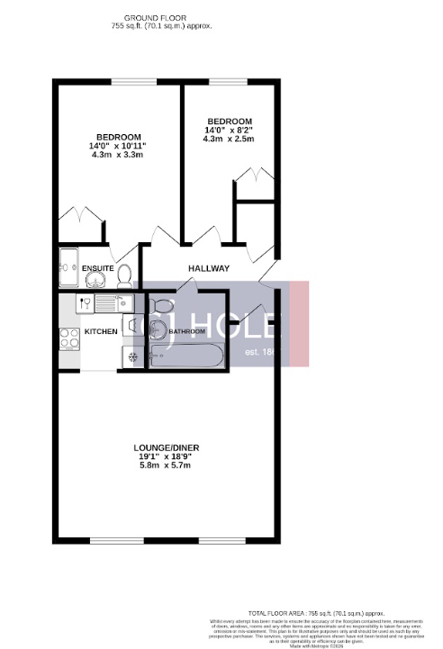 Flat 7,, Ashley Heights, Ashley Down floorplan