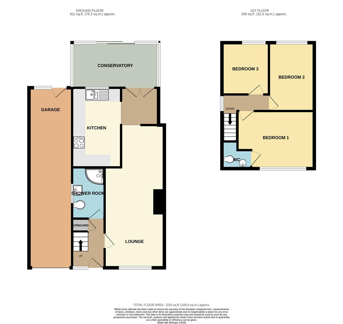 58, Old Eaton Road, Rugeley floorplan