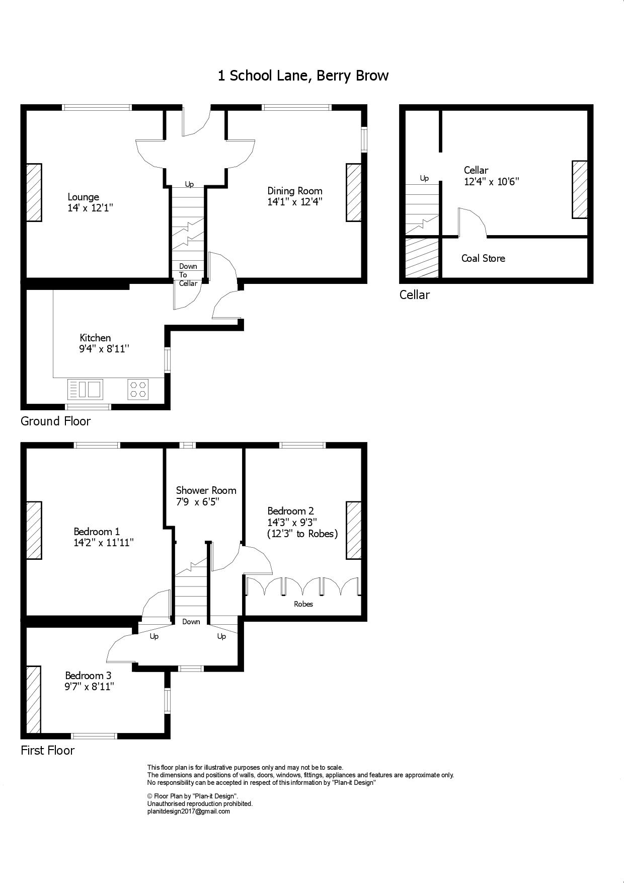 1, School Lane, Huddersfield floorplan