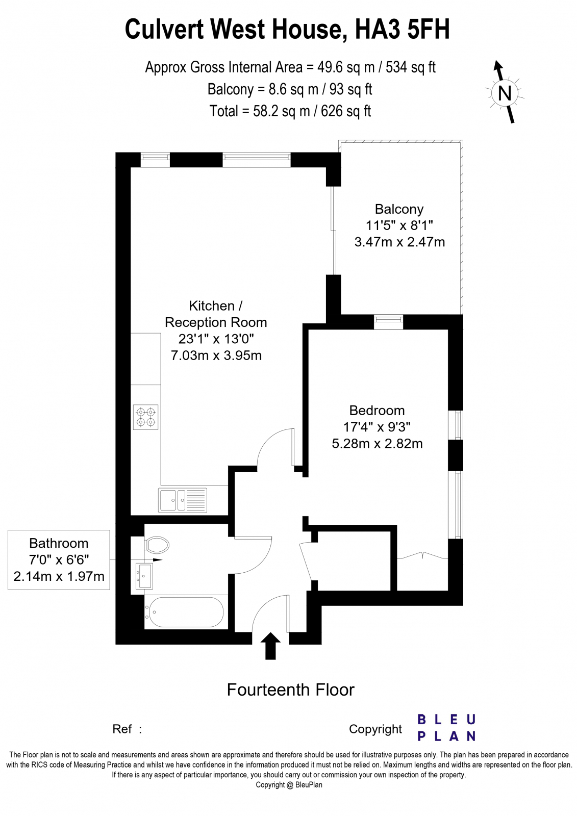 76 Culvert West House, Masons Avenue, Harrow floorplan