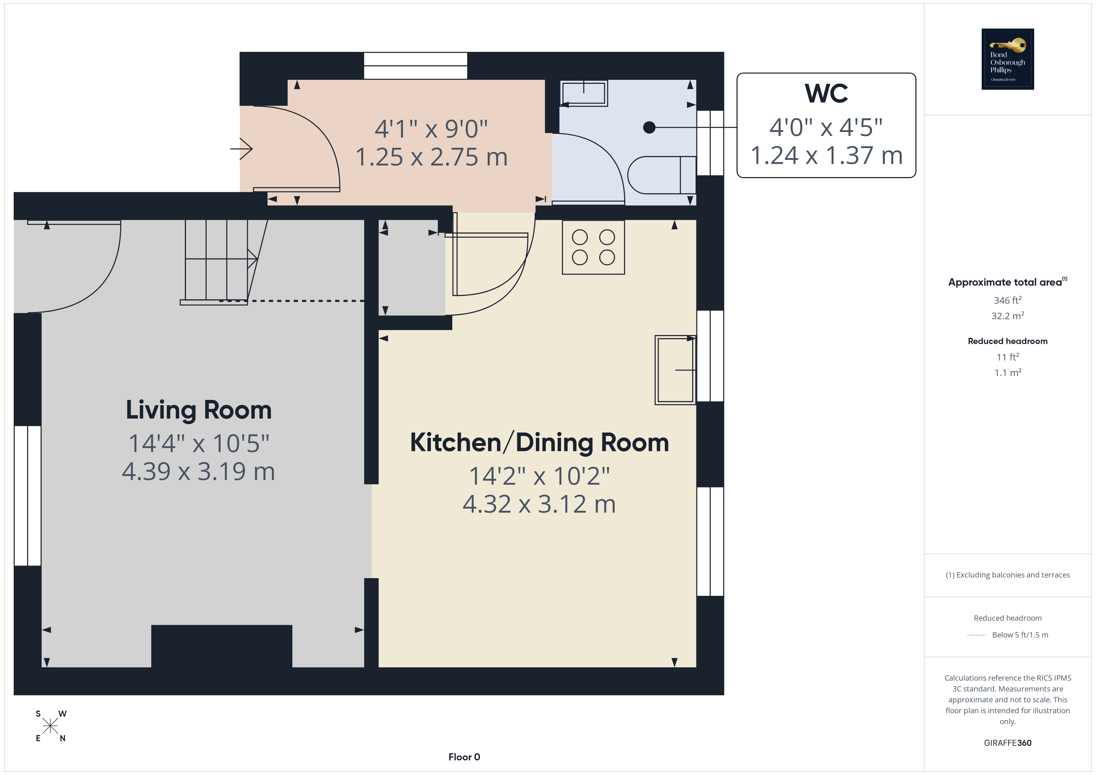 Hillside,, Trenant Vale, Cornwall floorplan