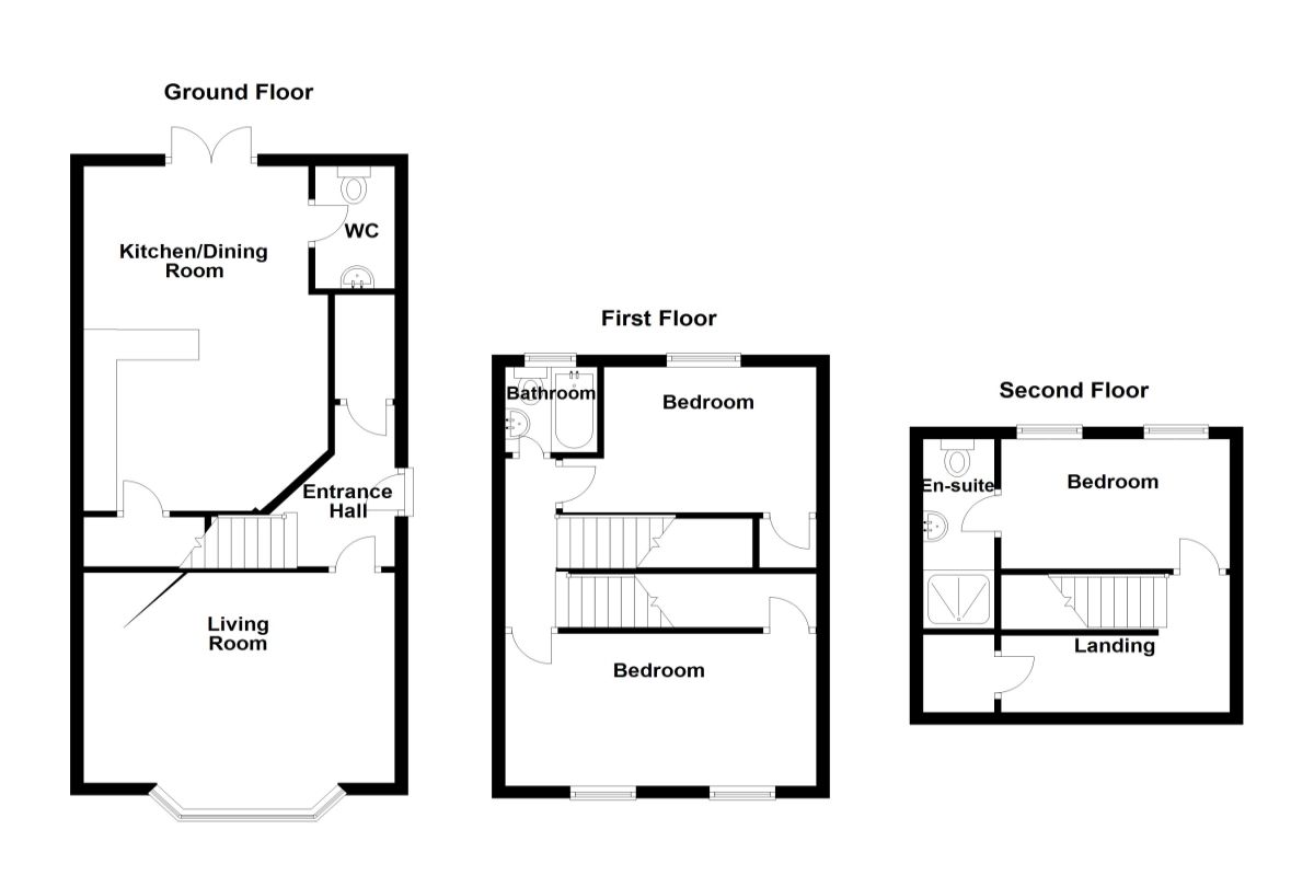 3 Bedrooms Terraced house for sale in Benningfield Road, Widford SG12