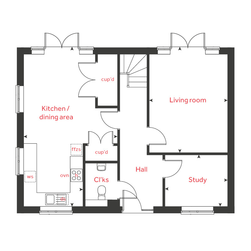 107, Michaelmas Way, Linby floorplan