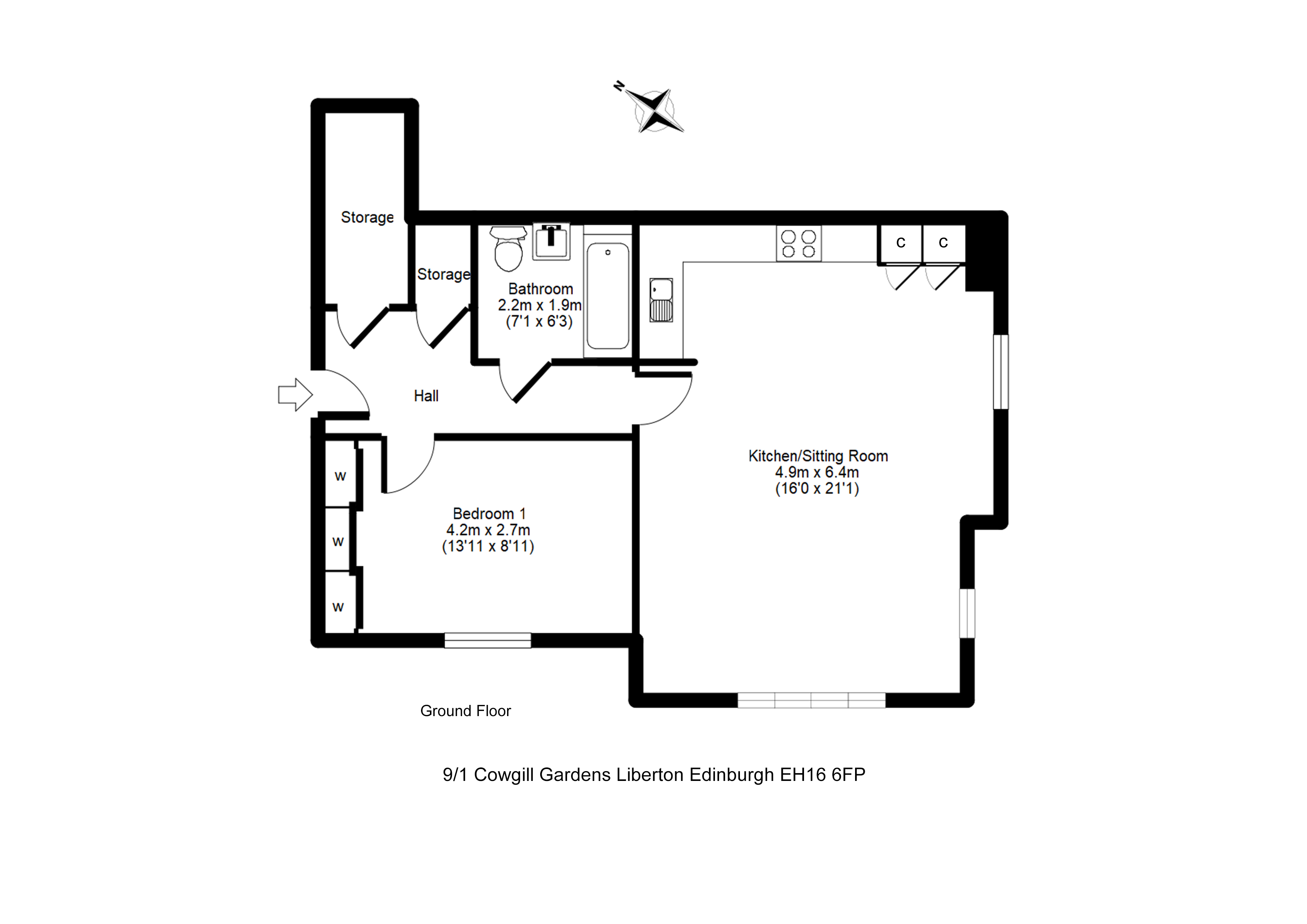 9/1 Cowgill Gardens, Edinburgh EH16, 1 bedroom flat for sale 65139704
