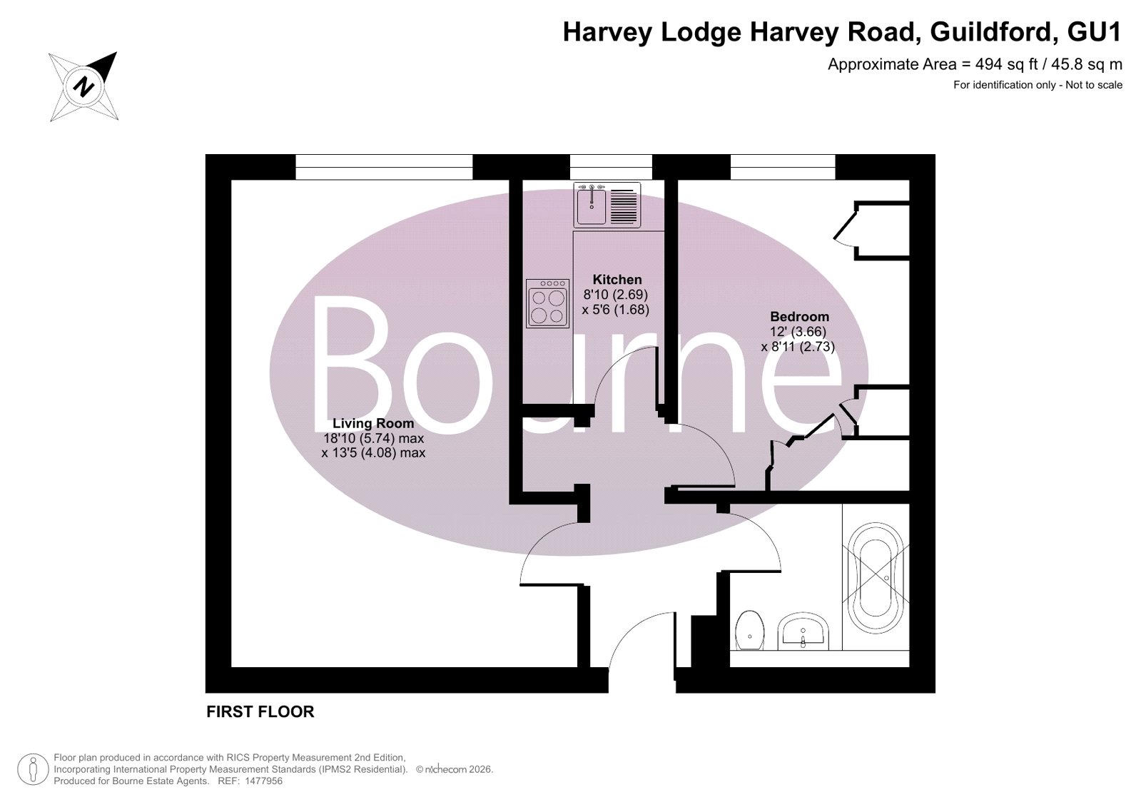 10 Harvey Lodge,, Harvey Road, Guildford floorplan