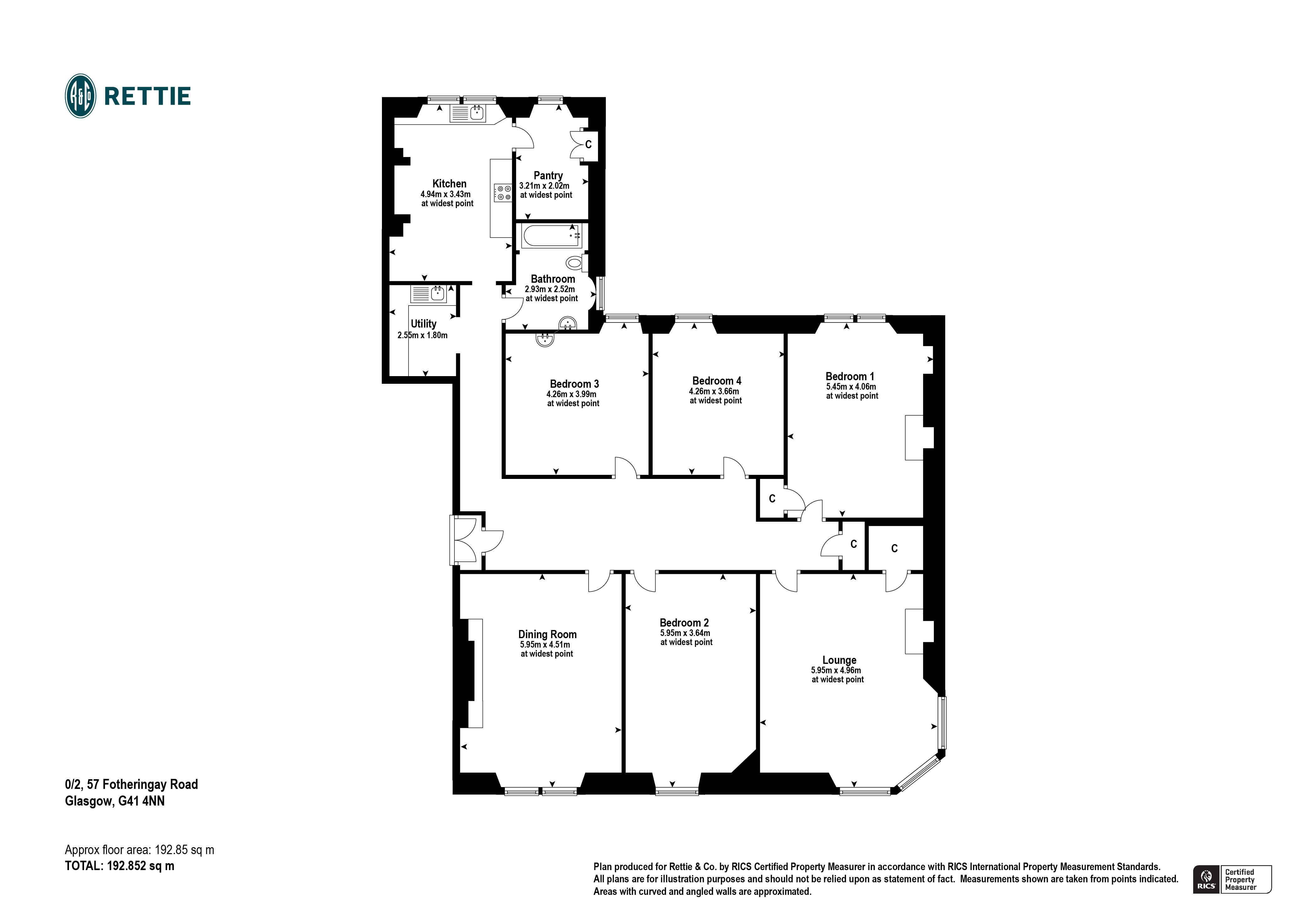 Fotheringay Road, Pollokshields, Glasgow G41, 4 bedroom flat for sale