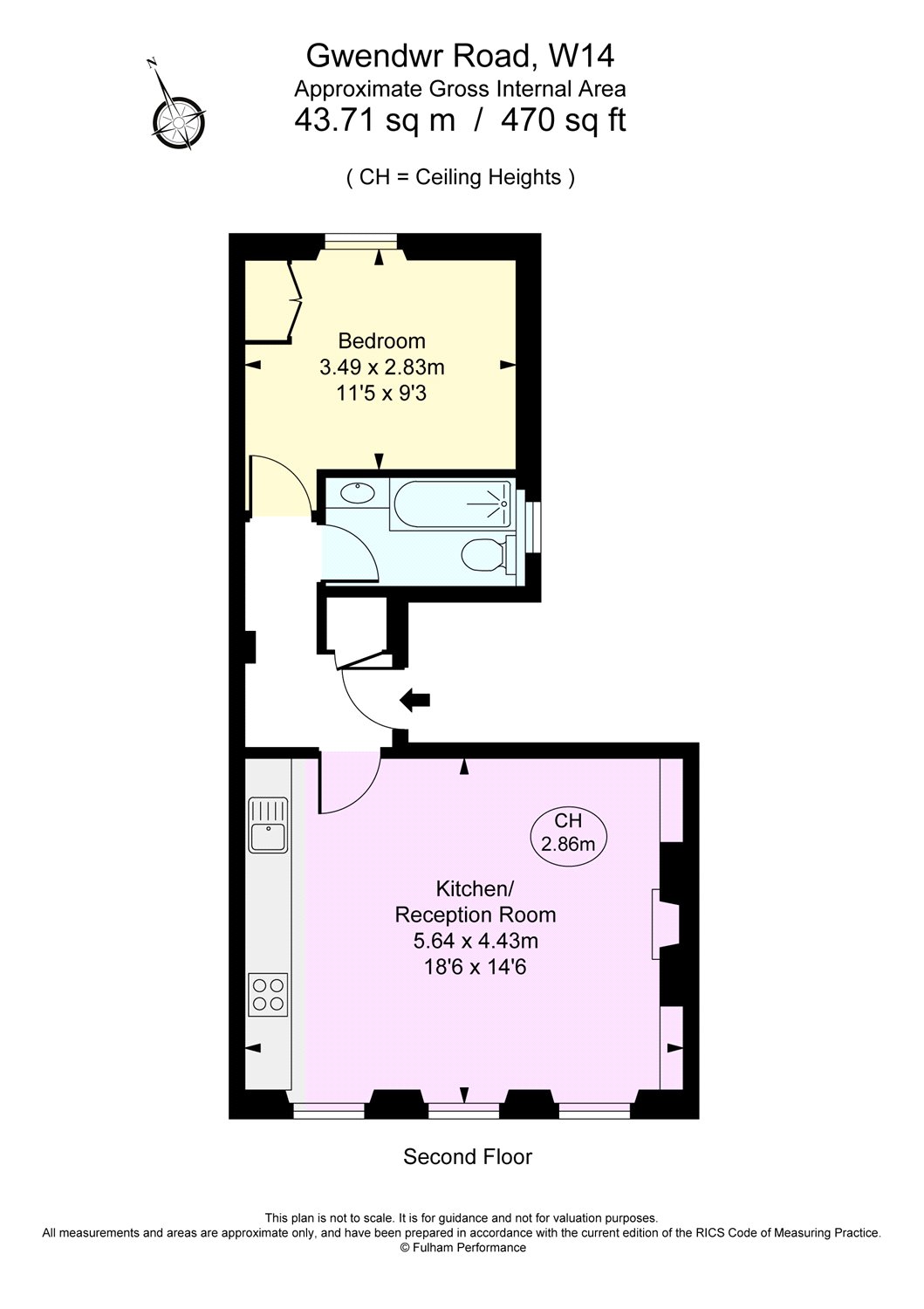 1 Bedrooms Flat to rent in Gwendwr Road, London W14