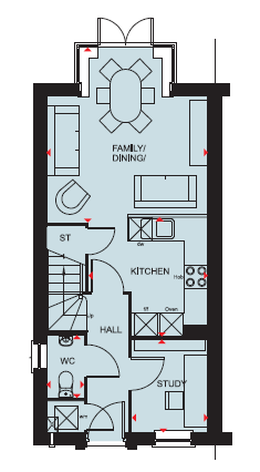 H8774208, Southern Cross, Wixams, Bedford floorplan