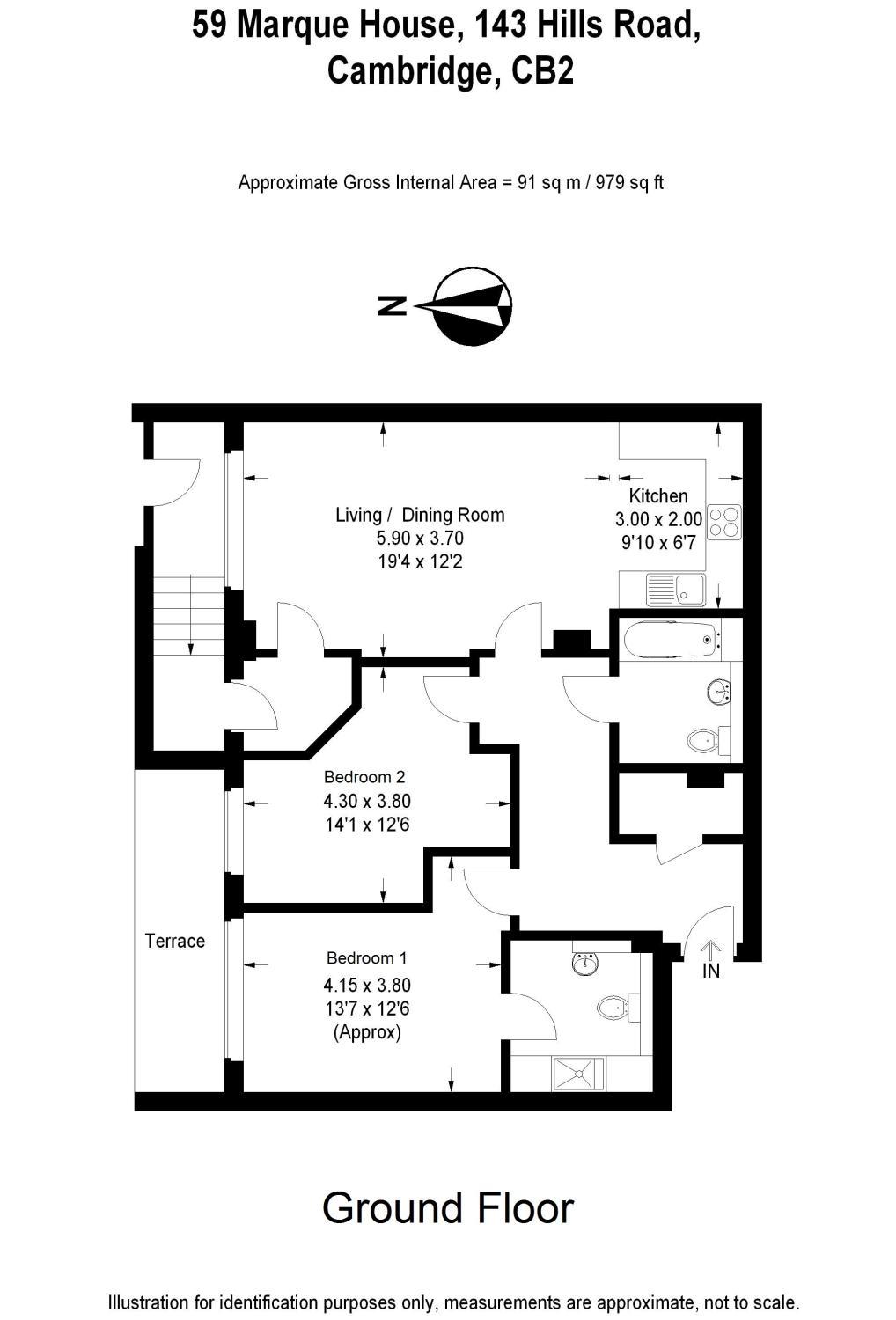 2 Bedrooms Flat to rent in Marque House, 143 Hills Road, Cambridge CB2