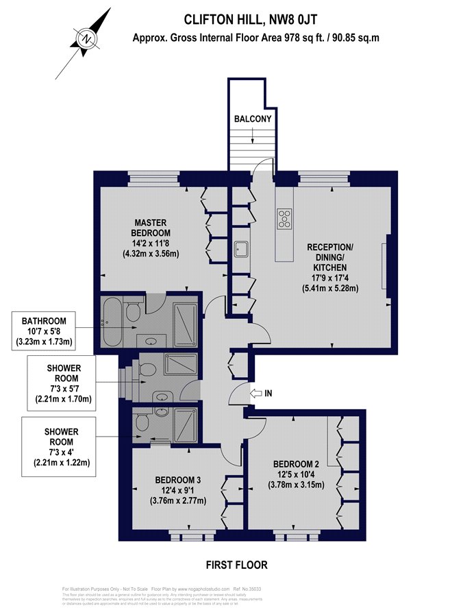 3 Bedrooms Flat to rent in Clifton Hill, London NW8