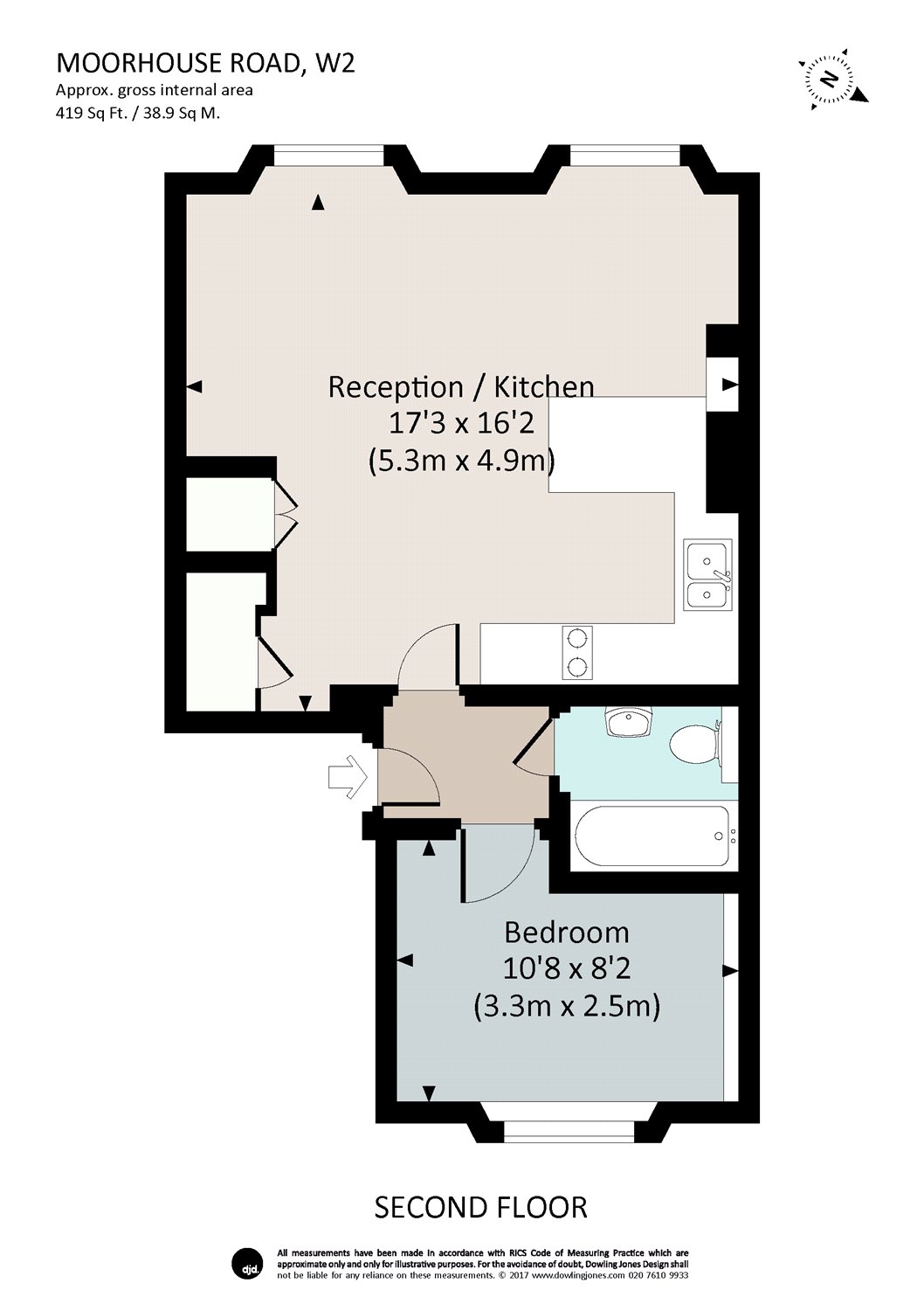 1 Bedrooms Flat to rent in Moorhouse Road, London W2