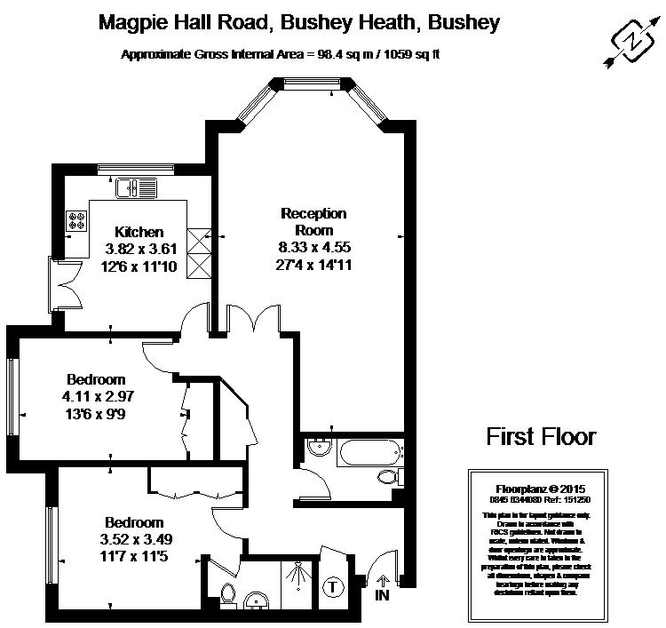 2 Bedrooms Flat to rent in The Laurels, Magpie Hall Road, Bushey Heath, Bushey WD23