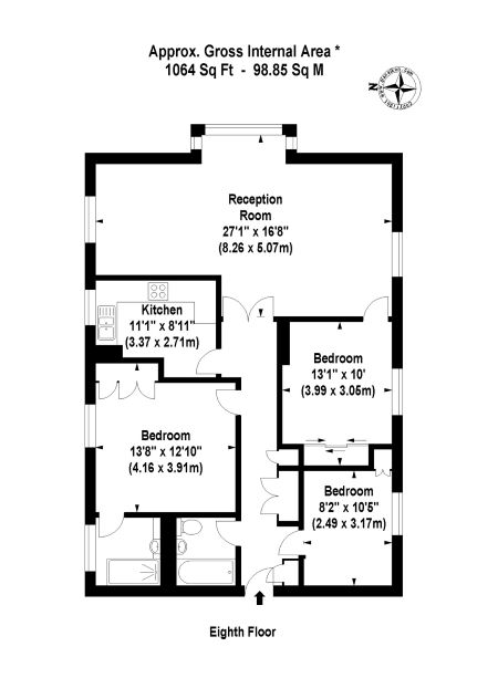 31, Serlby Court, Somerset Square, London floorplan