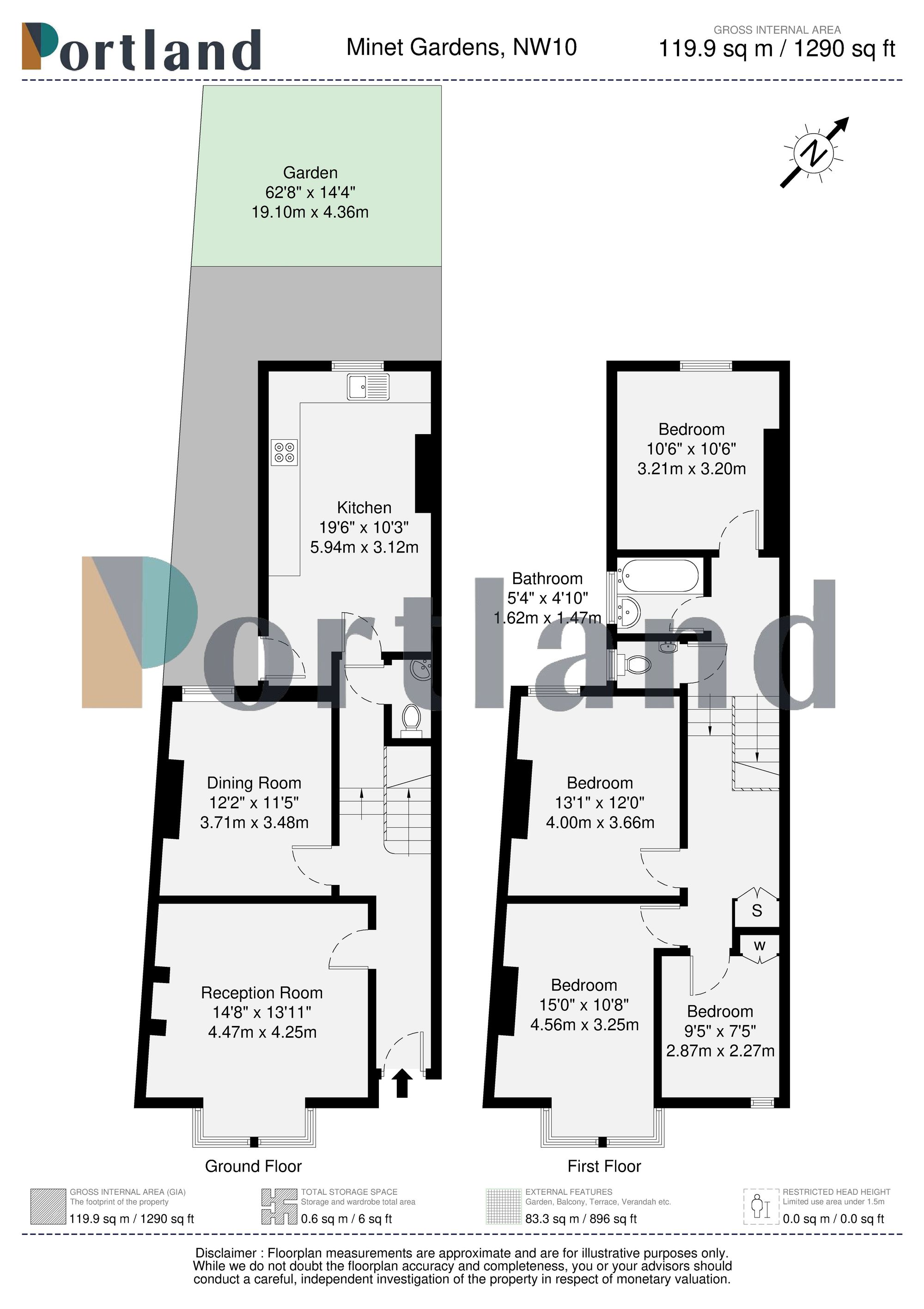 2 Minet Gardens, London floorplan