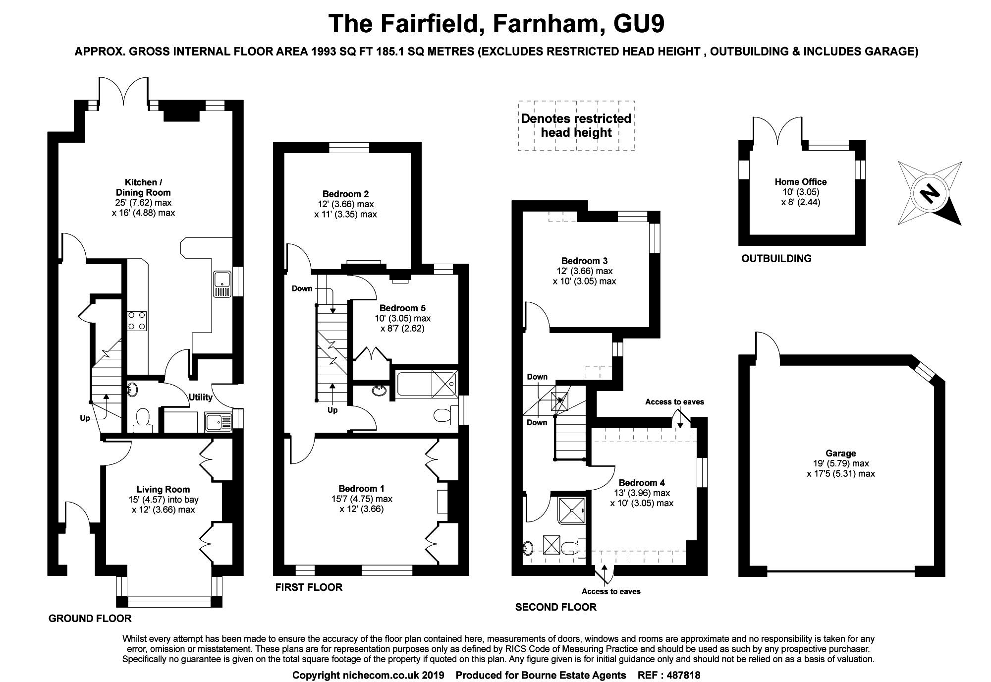 5 Bedrooms Semi-detached house for sale in The Fairfield, Farnham, Surrey GU9