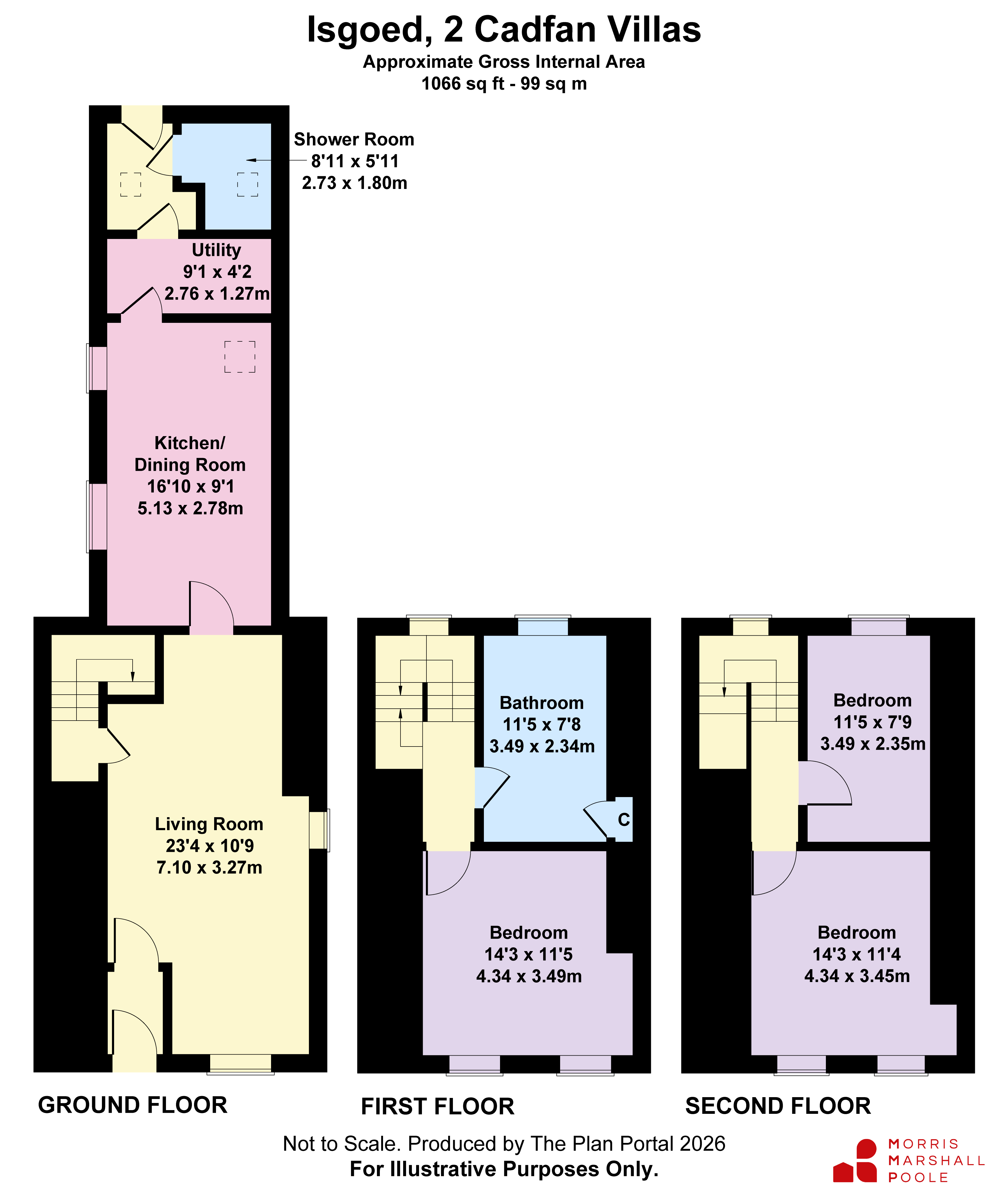 Isgoed, 2 Cadfan Villas,, Gwalia Road, Gwynedd floorplan