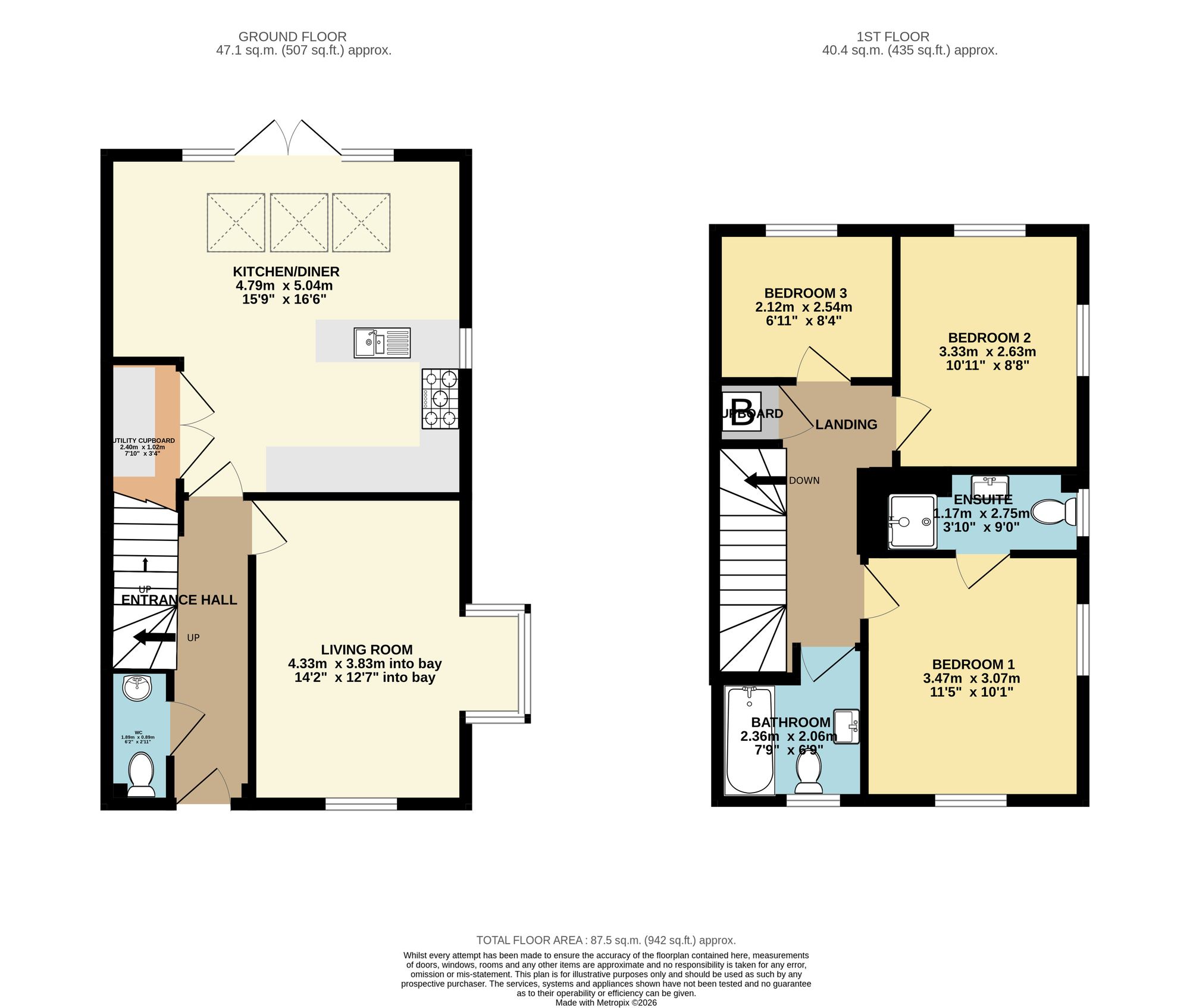 2 Colliers Close, Derbyshire floorplan