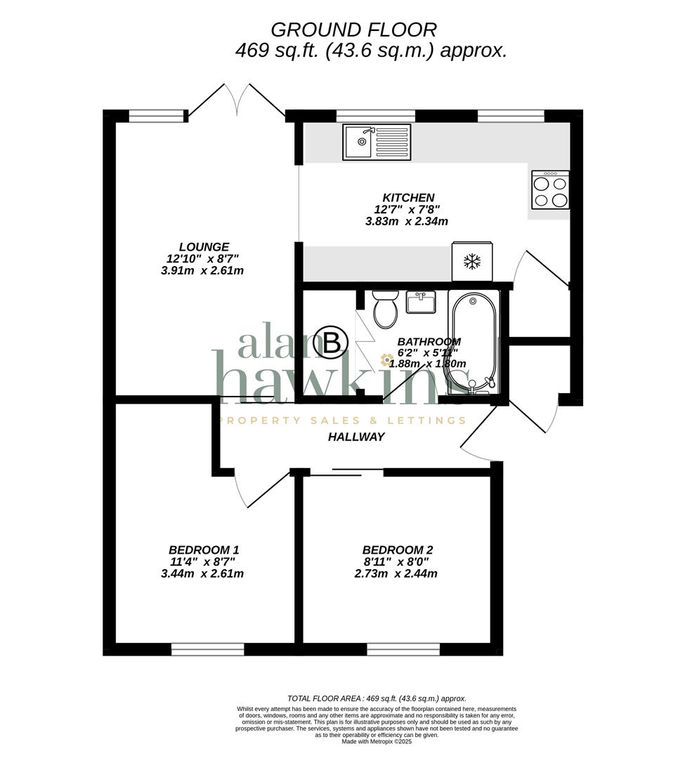 Block 5, Flat 6, Hooks Hill Apartments, Purton floorplan