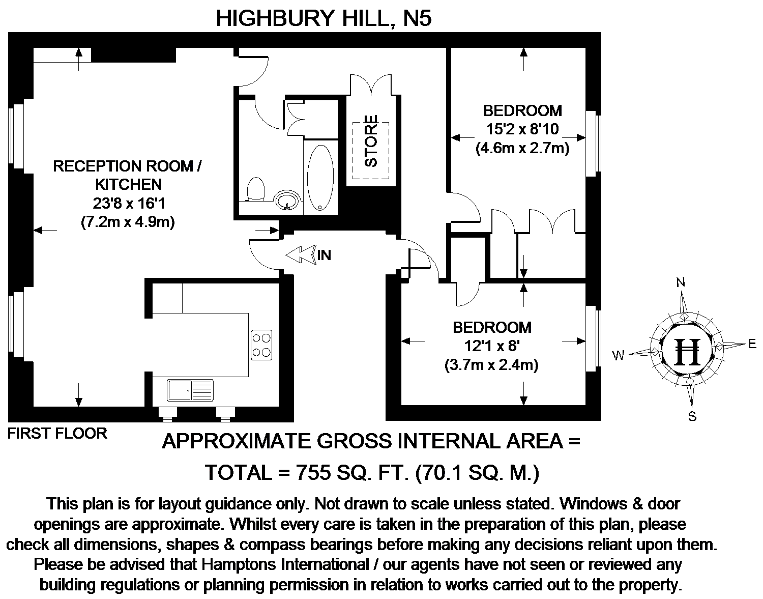 2 Bedrooms Flat for sale in Highbury Hill, London N5