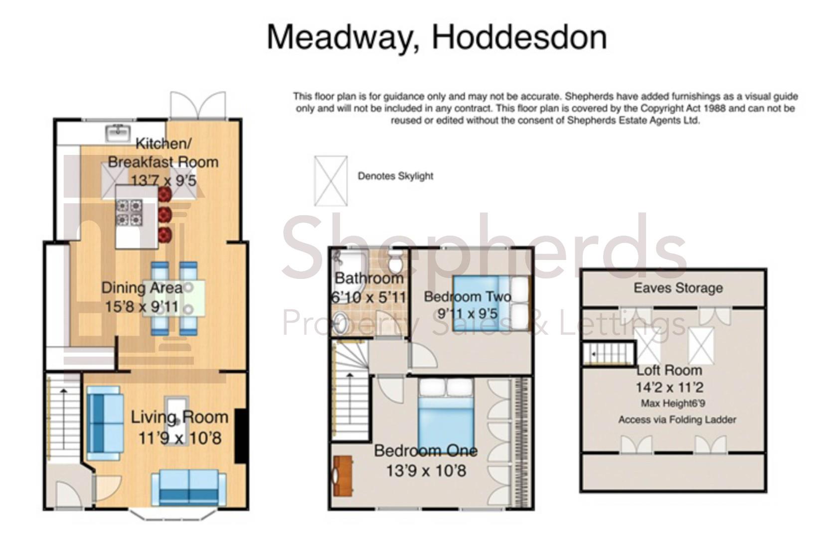 13, Meadway, Hoddesdon floorplan