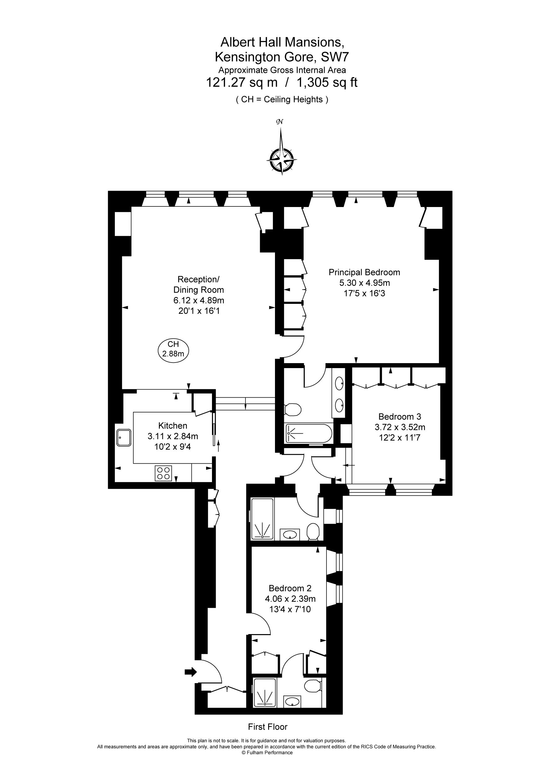 Albert Hall Mansions, London floorplan