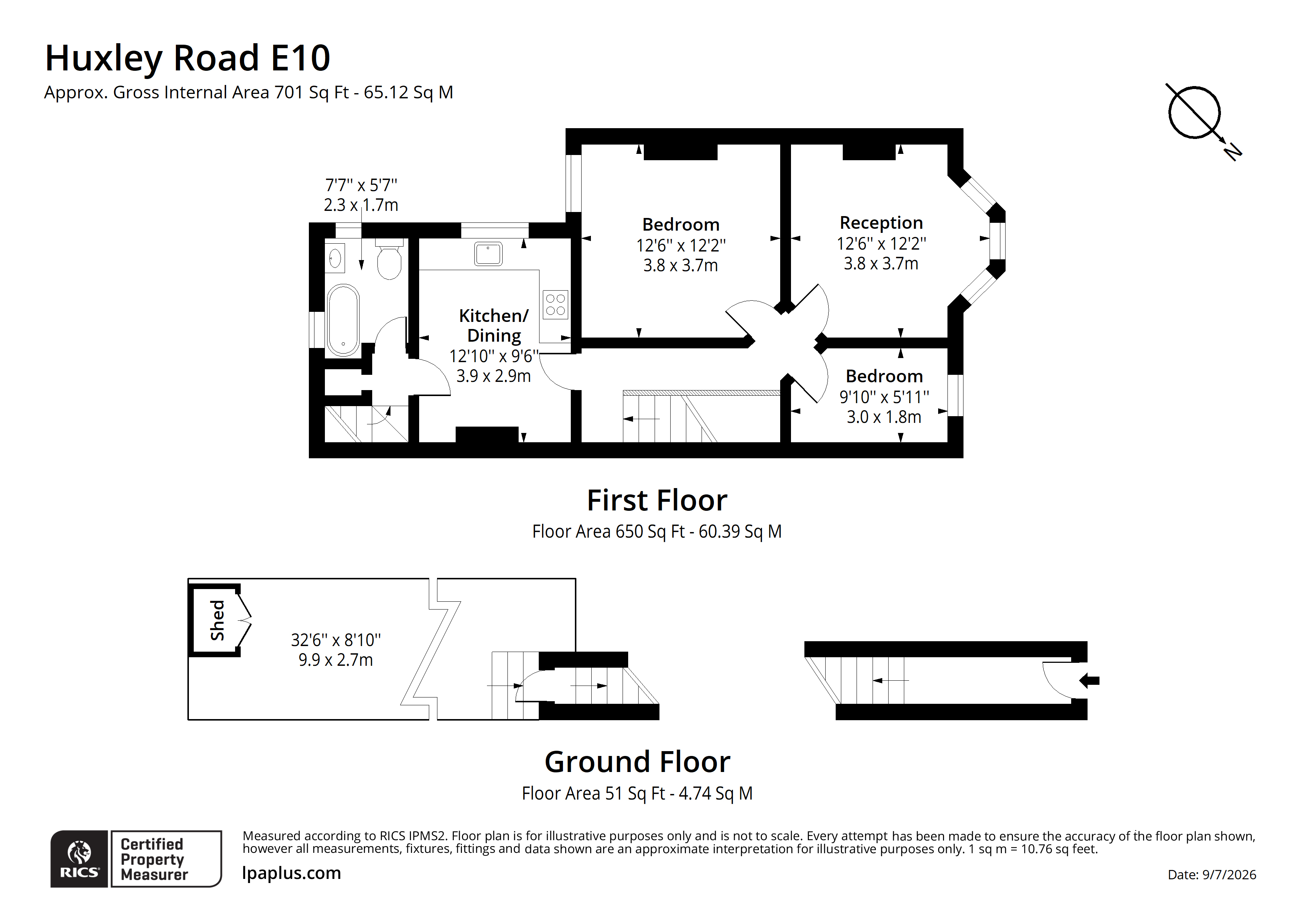 Huxley Road, Leyton floorplan