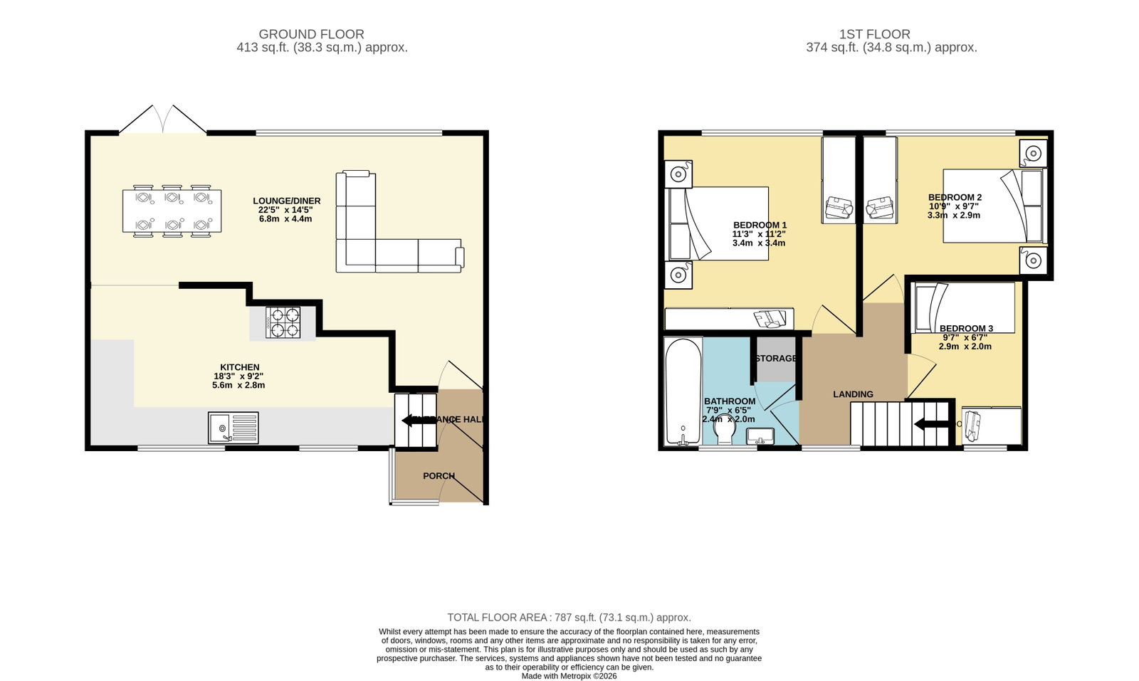 25, Nottingham Avenue, Stockport floorplan