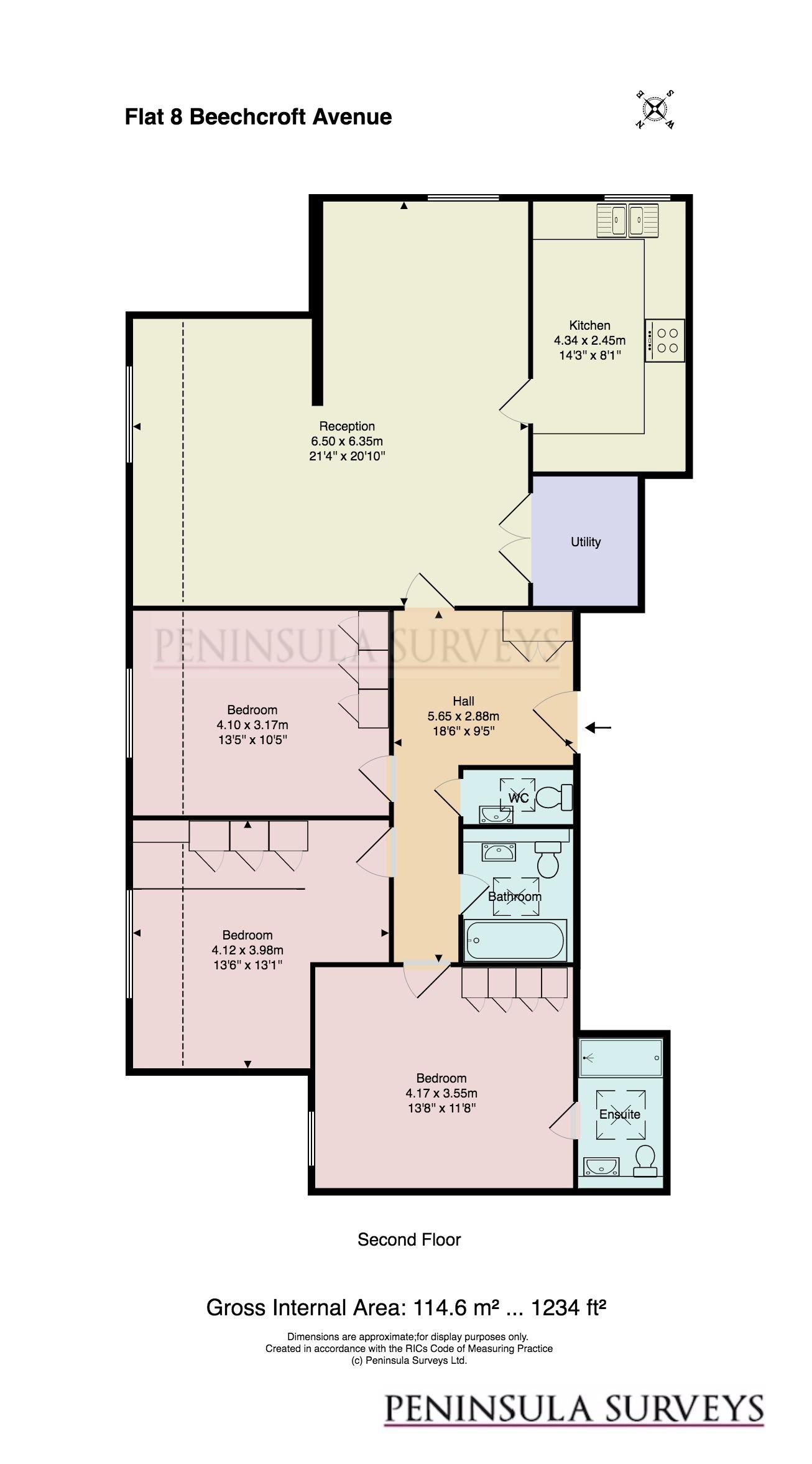 Flat 8 26, Beechcroft Avenue, London floorplan