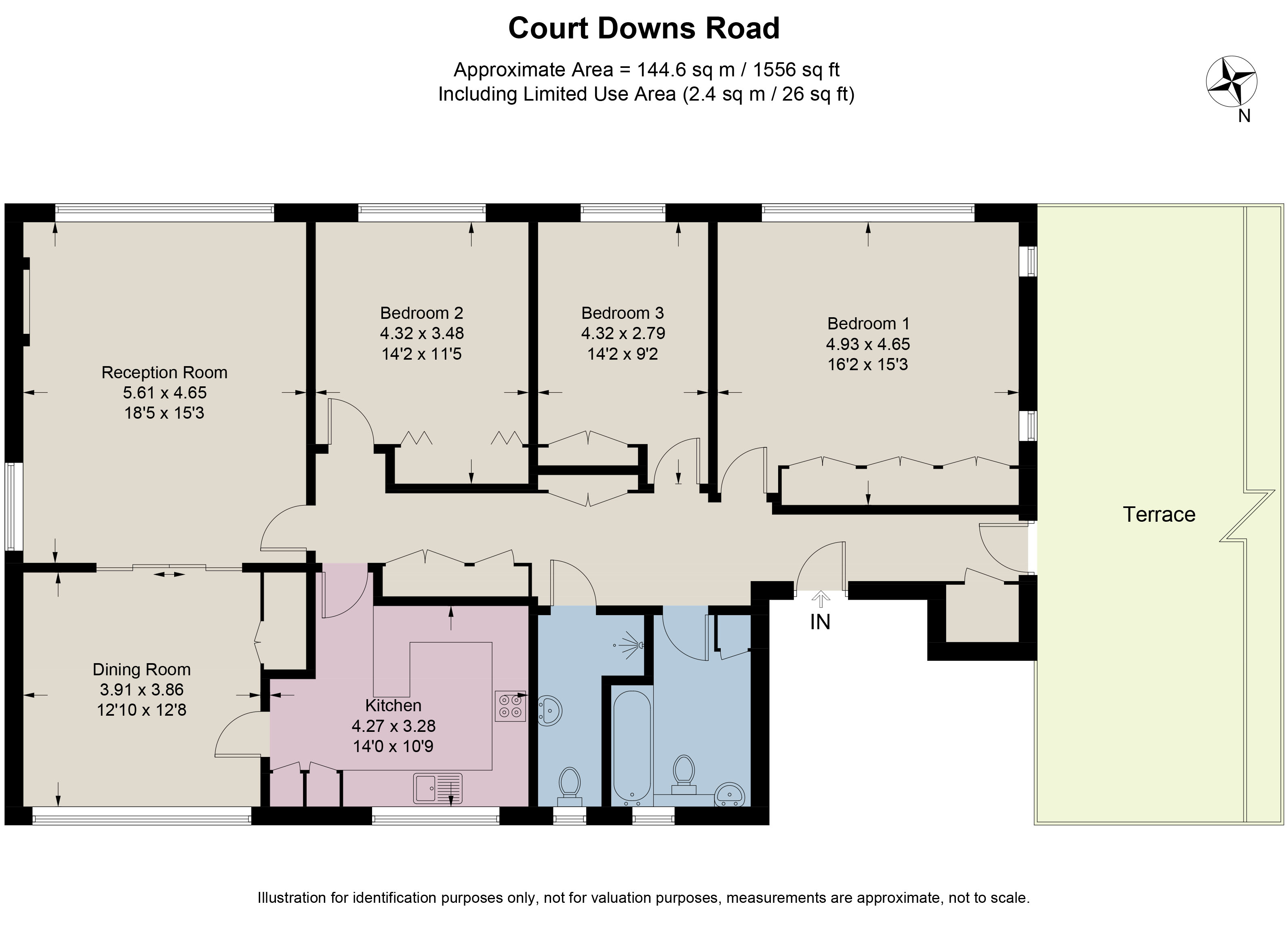 Flat 7, Lincoln Lodge,, Court Downs Road, Beckenham floorplan