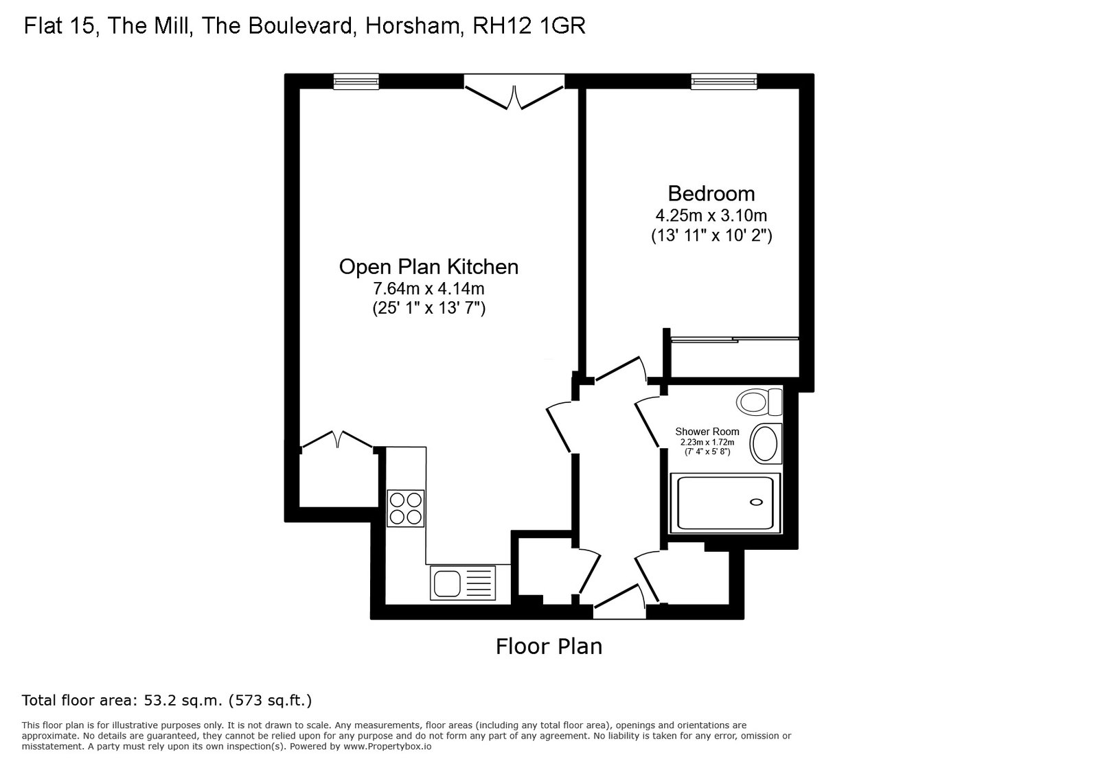 The Mill,15, The Boulevard, Horsham floorplan