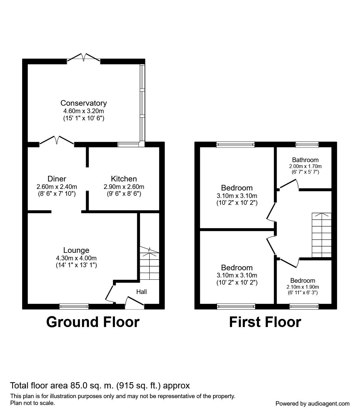 2 Bedrooms Terraced house to rent in New Wellington Close, Blackburn BB2