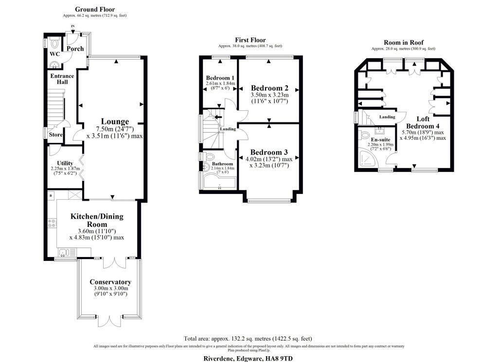 53, Riverdene, Edgware floorplan