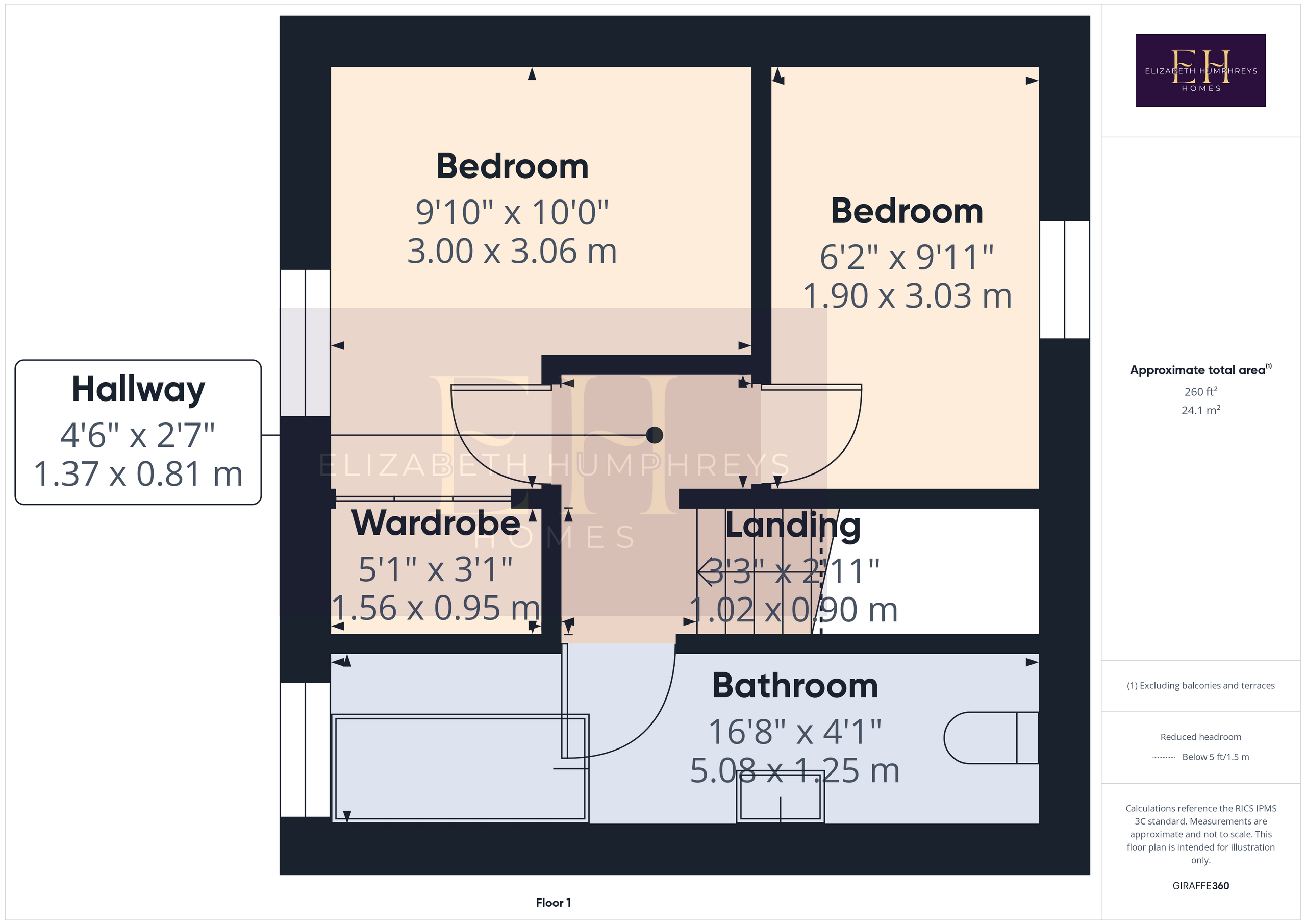 Flat 1, Wooler floorplan